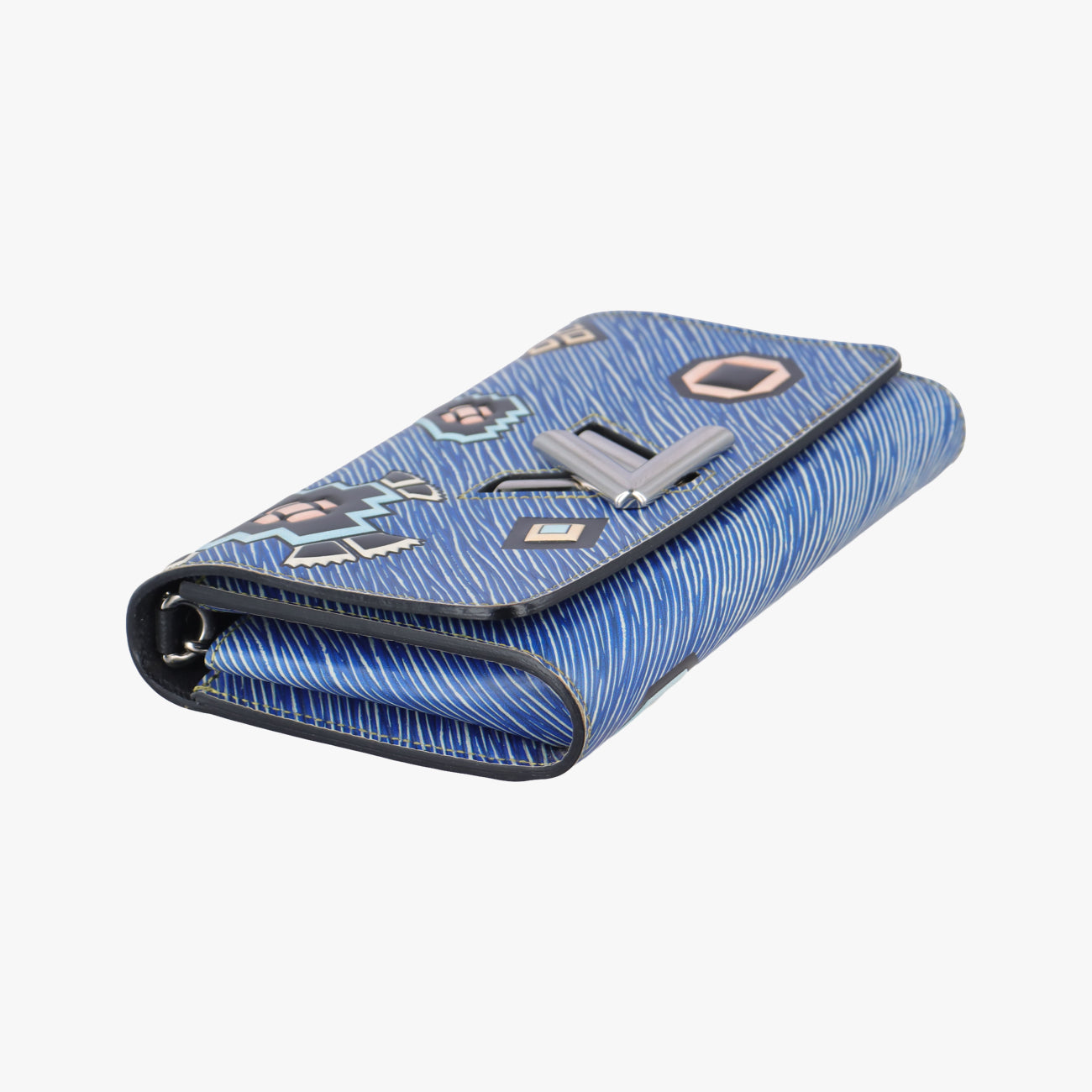 Portefeuille Twist Chain Wallet blue×multicolor Epi M61490 SP3105ポルトフォイユ ツイスト チェーン ウォレット ブルー×マルチカラー エピ M61490 SP3105