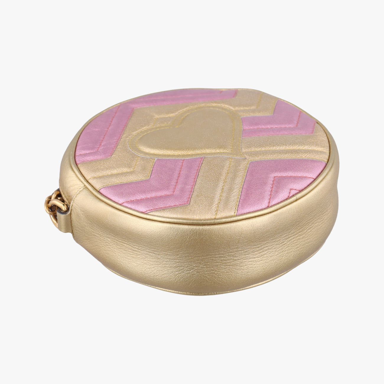 GG Marmont Pink×golden Leather 550154 B027960038GGマーモント ピンク×ゴールド レザー 550154 B027960038