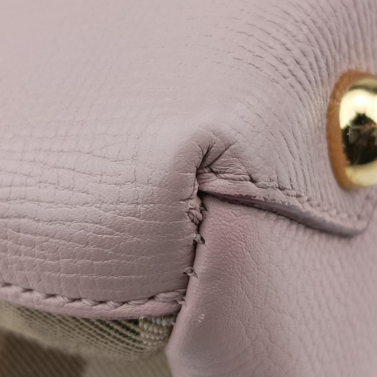 House Check The Banner Pink Leather ×Canvas ハウスチェック バナー ピンク レザー×キャンバス