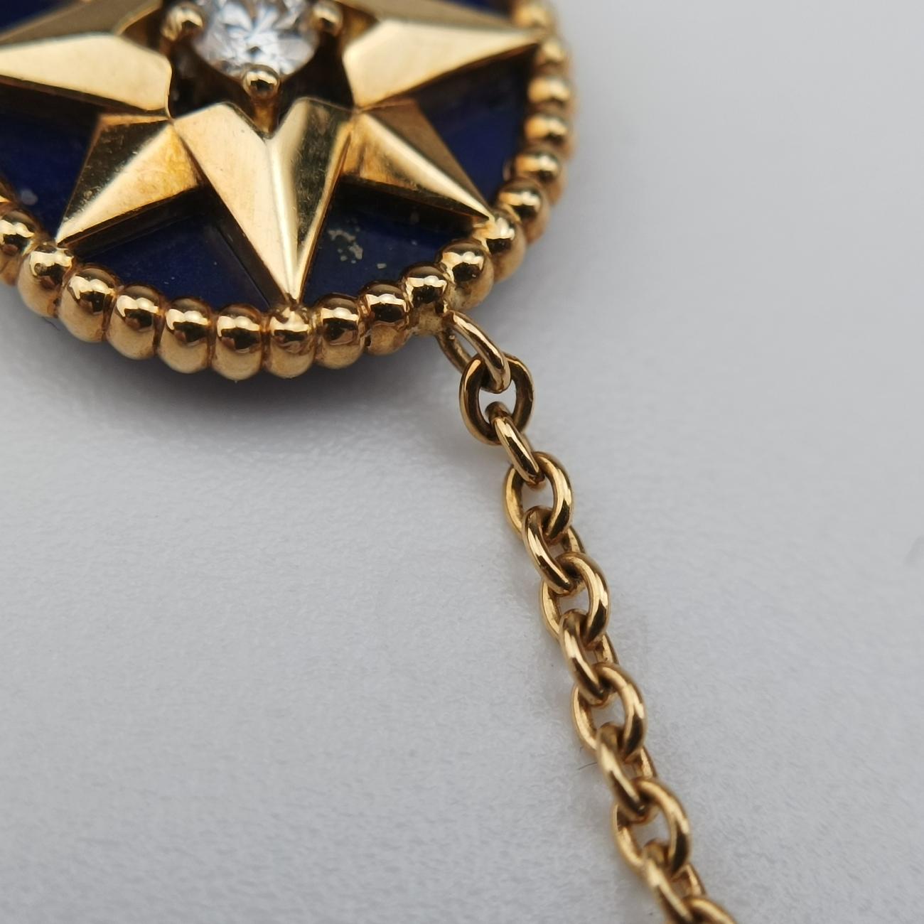 Rose des Vents medallion Golden×Blue AU750 095492ローズデヴァン メダリオン ゴールド×ブルー AU750 095492