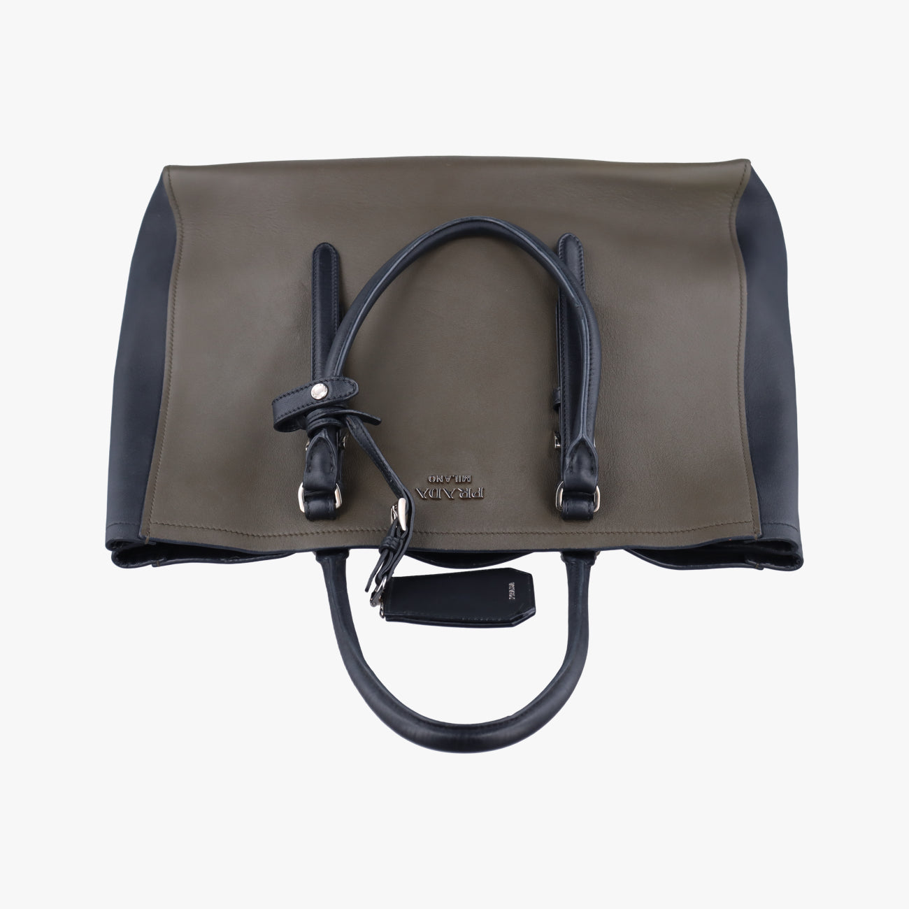 Prada City Calf Double Green×Black Leather 239/Eプラダ シティ カーフ ダブル グリーン×ブラック レザー 239/E