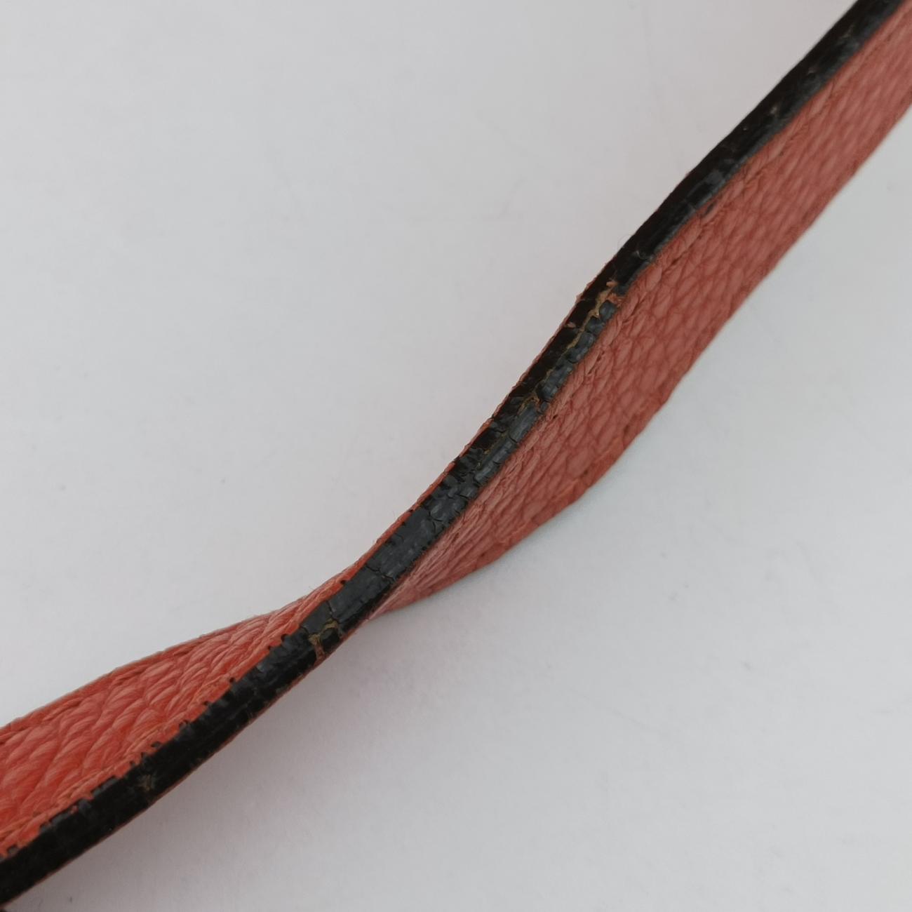 Drawstring Bucket Orange×beige canvas x leather 388703 C018796146ドローストリング バケット オレンジ×ベージュ キャンバス×レザー 388703 C018796146