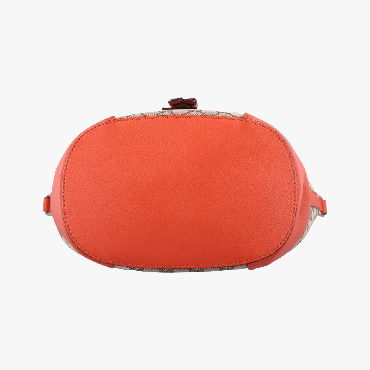 Drawstring Bucket Orange×beige canvas x leather 388703 C018796146ドローストリング バケット オレンジ×ベージュ キャンバス×レザー 388703 C018796146