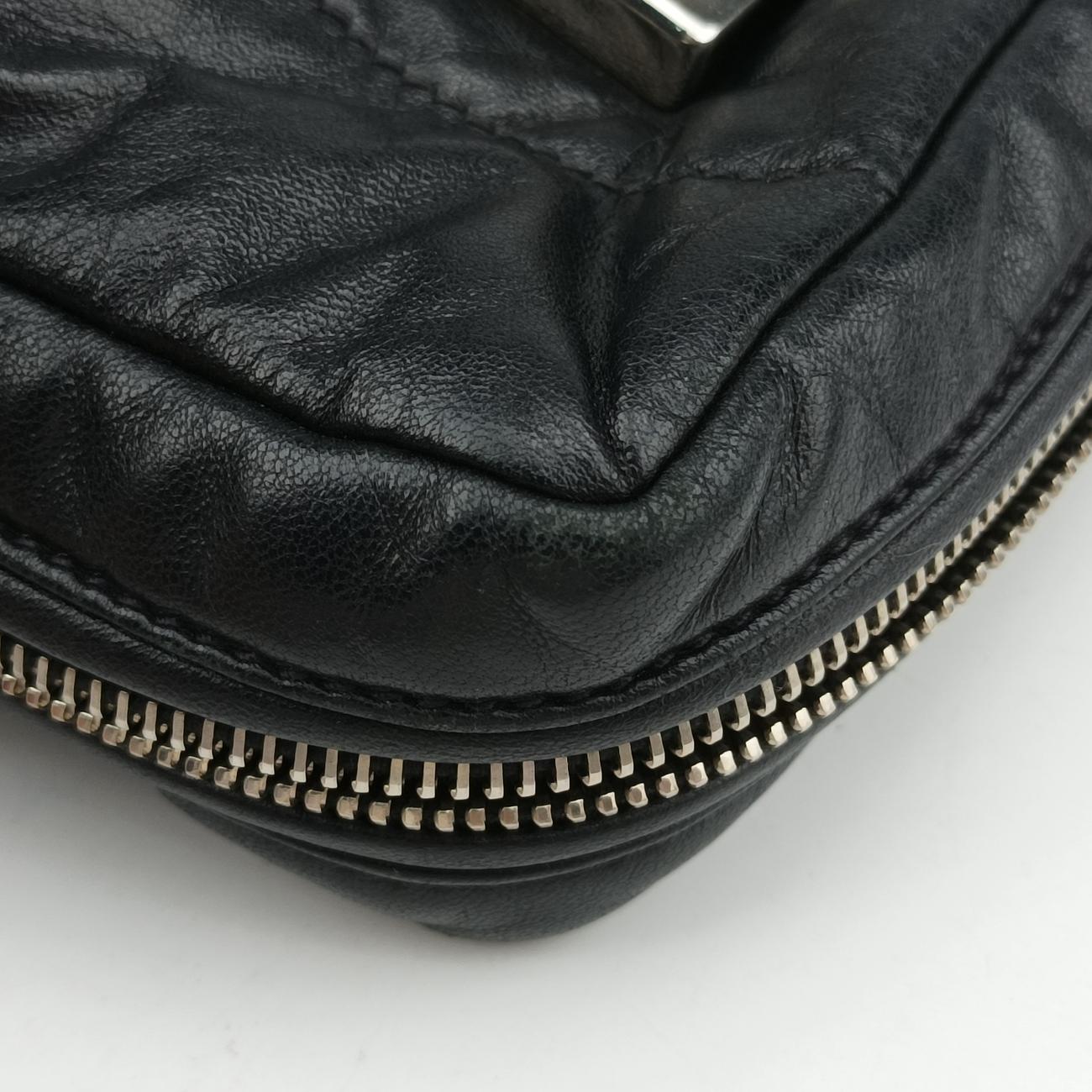 Double Flap Black Leather BR5036 ダブル フラップ ブラック レザー BR5036