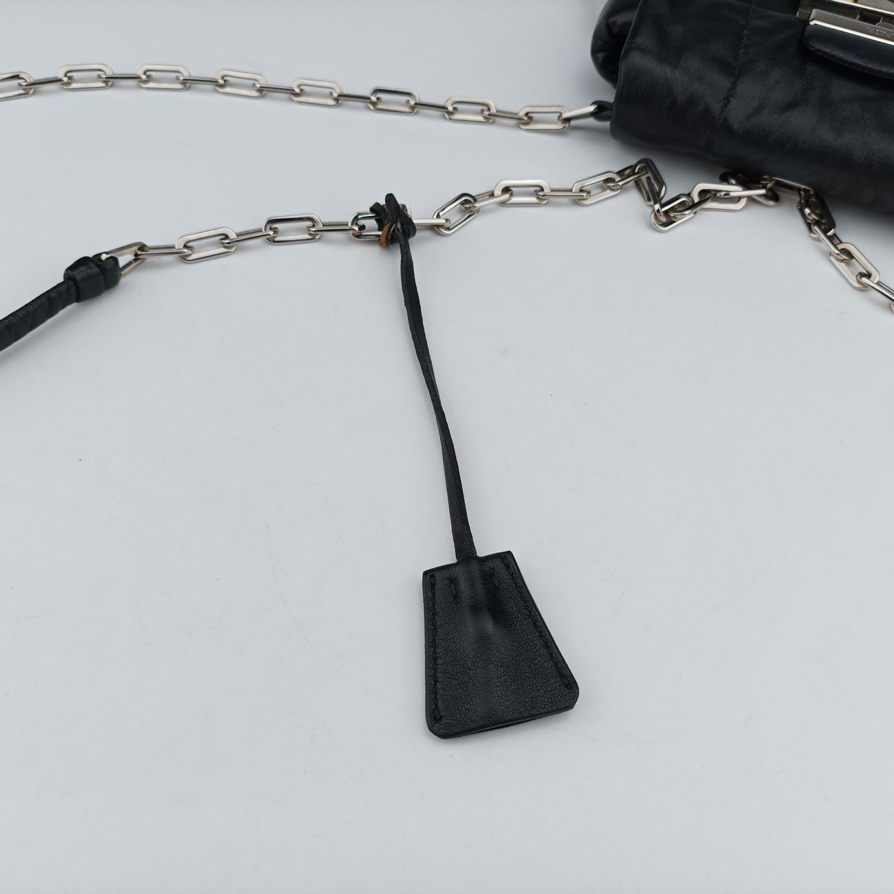 Double Flap Black Leather BR5036 ダブル フラップ ブラック レザー BR5036