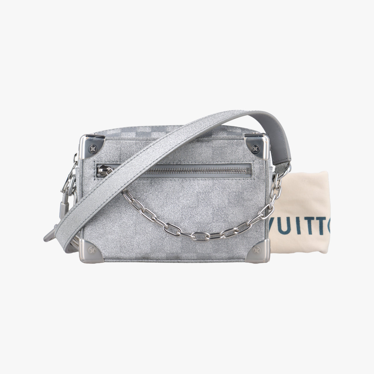 Mini Soft Trunk Silver Leather M59726 ICチップミニソフトトランク シルバー レザー M59726 ICチップ