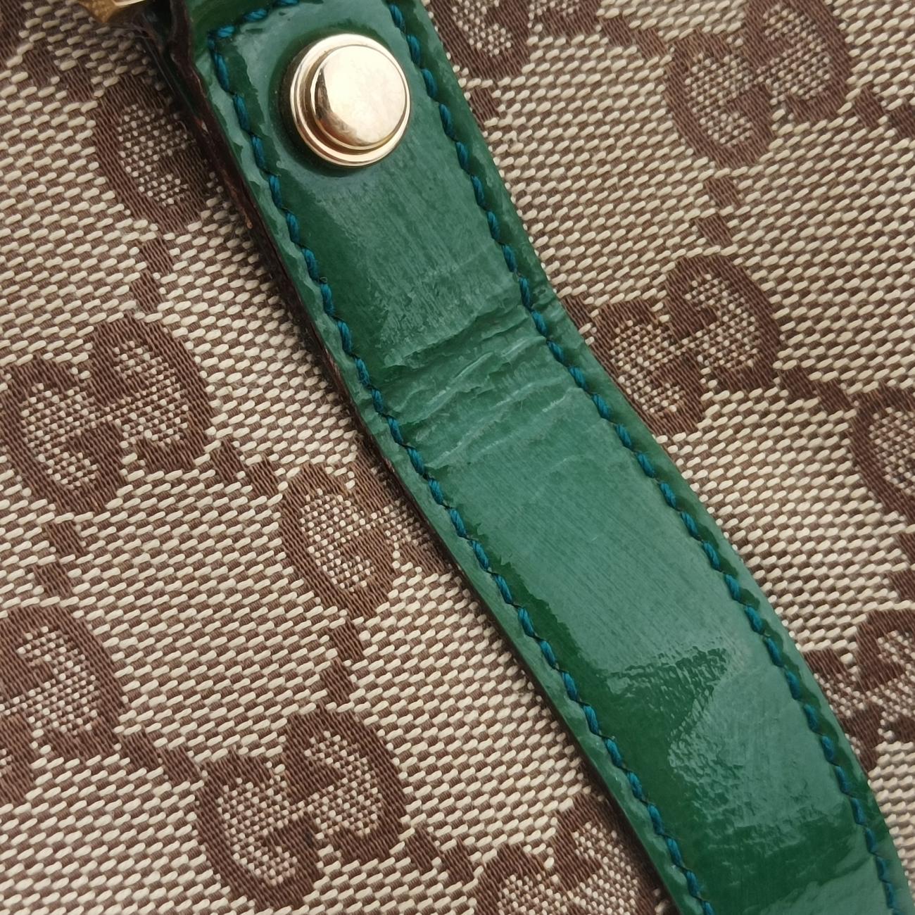 Abbey Beige×Green Canvas×Patent 130942 アビー ベージュ×グリーン キャンバス×パテント 130942