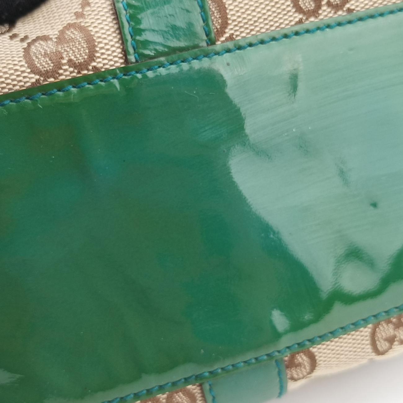 Abbey Beige×Green Canvas×Patent 130942 アビー ベージュ×グリーン キャンバス×パテント 130942