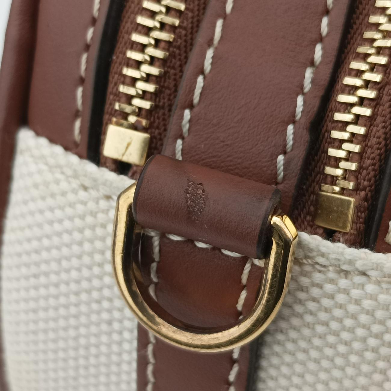 LOUISE Beige×Brown Canvas x Leather ITQUASRLCALルイーズ ベージュ×ブラウン キャンバス×レザー ITQUASRLCAL