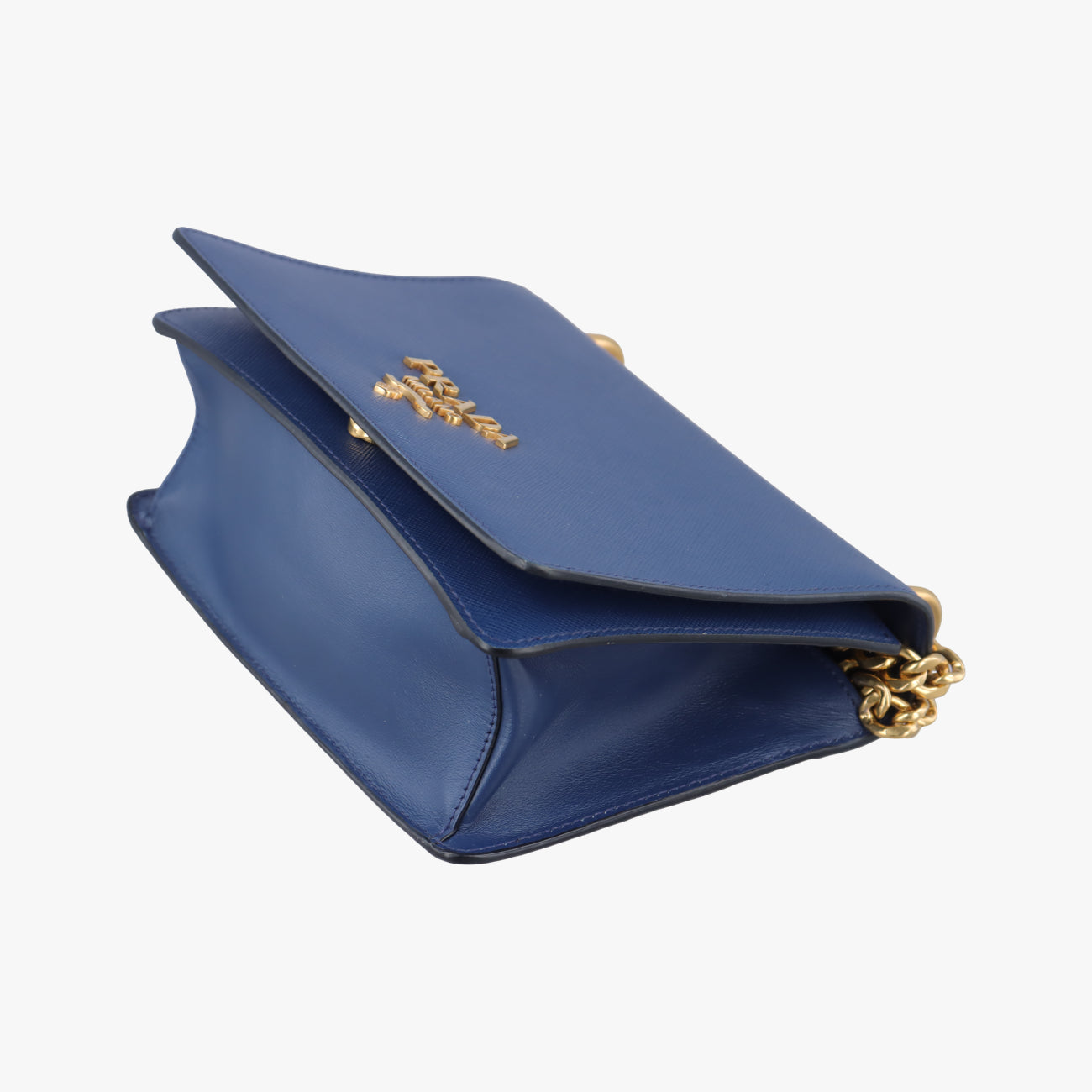 milano logo Blue Saffiano Leather 1BP012 204ミラノロゴ ブルー サフィアーノレザー 1BP012 204