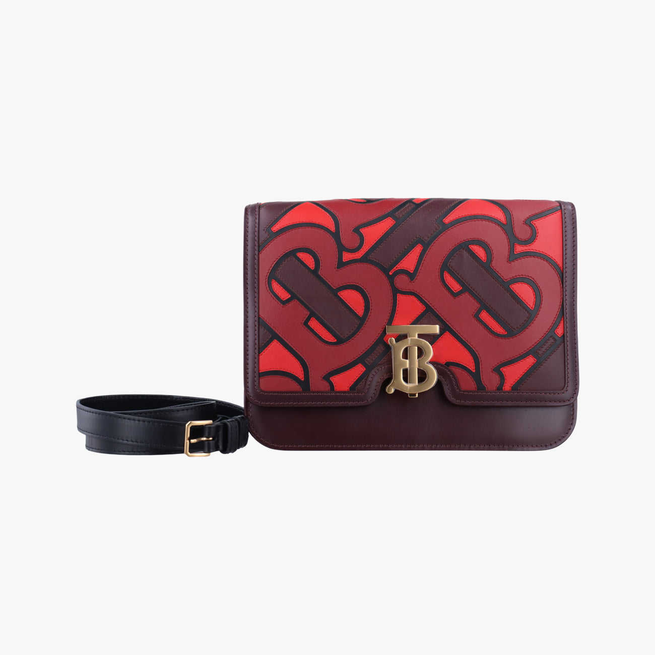 TB logo Burgundy×Multicolour Leather BMPLSP1374TBロゴ ワインレッド×マルチカラー レザー BMPLSP1374