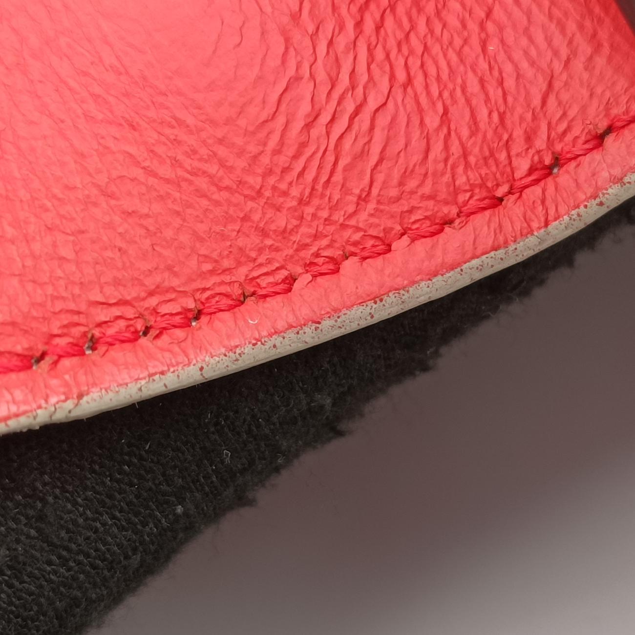 Trapèze Red x Black x White Leather x Ponyhair W-CE-0173トラペーズ レッド×ブラック×ホワイト レザー×ハラコ W-CE-0173