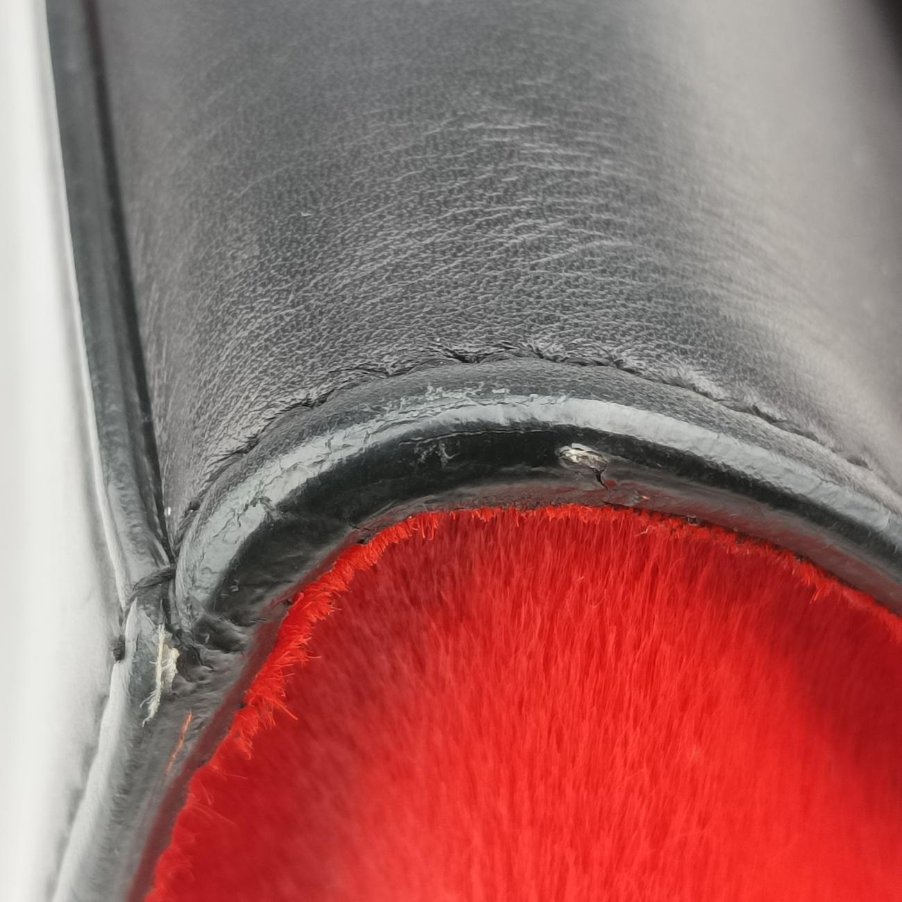 Trapèze Red x Black x White Leather x Ponyhair W-CE-0173トラペーズ レッド×ブラック×ホワイト レザー×ハラコ W-CE-0173