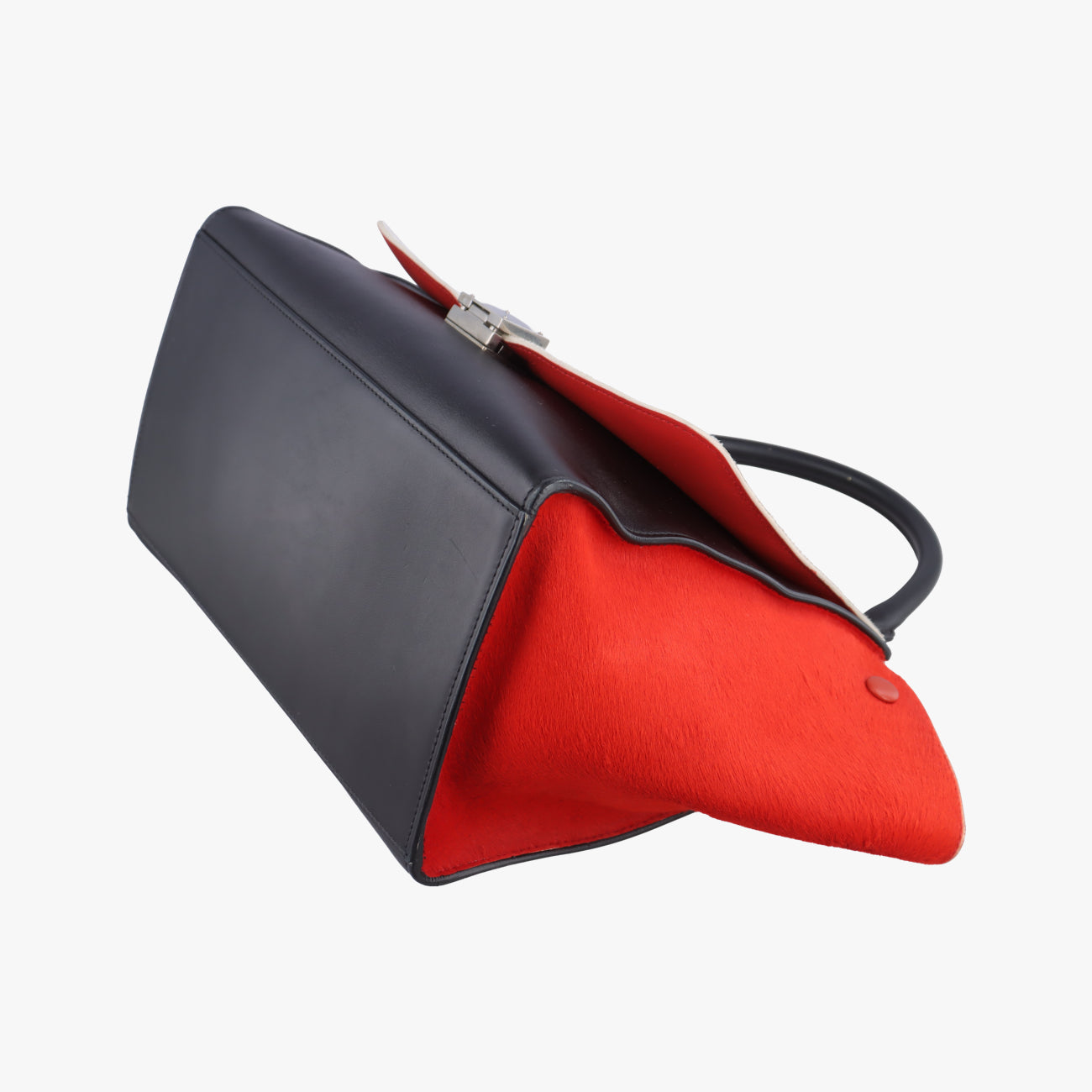 Trapèze Red x Black x White Leather x Ponyhair W-CE-0173トラペーズ レッド×ブラック×ホワイト レザー×ハラコ W-CE-0173