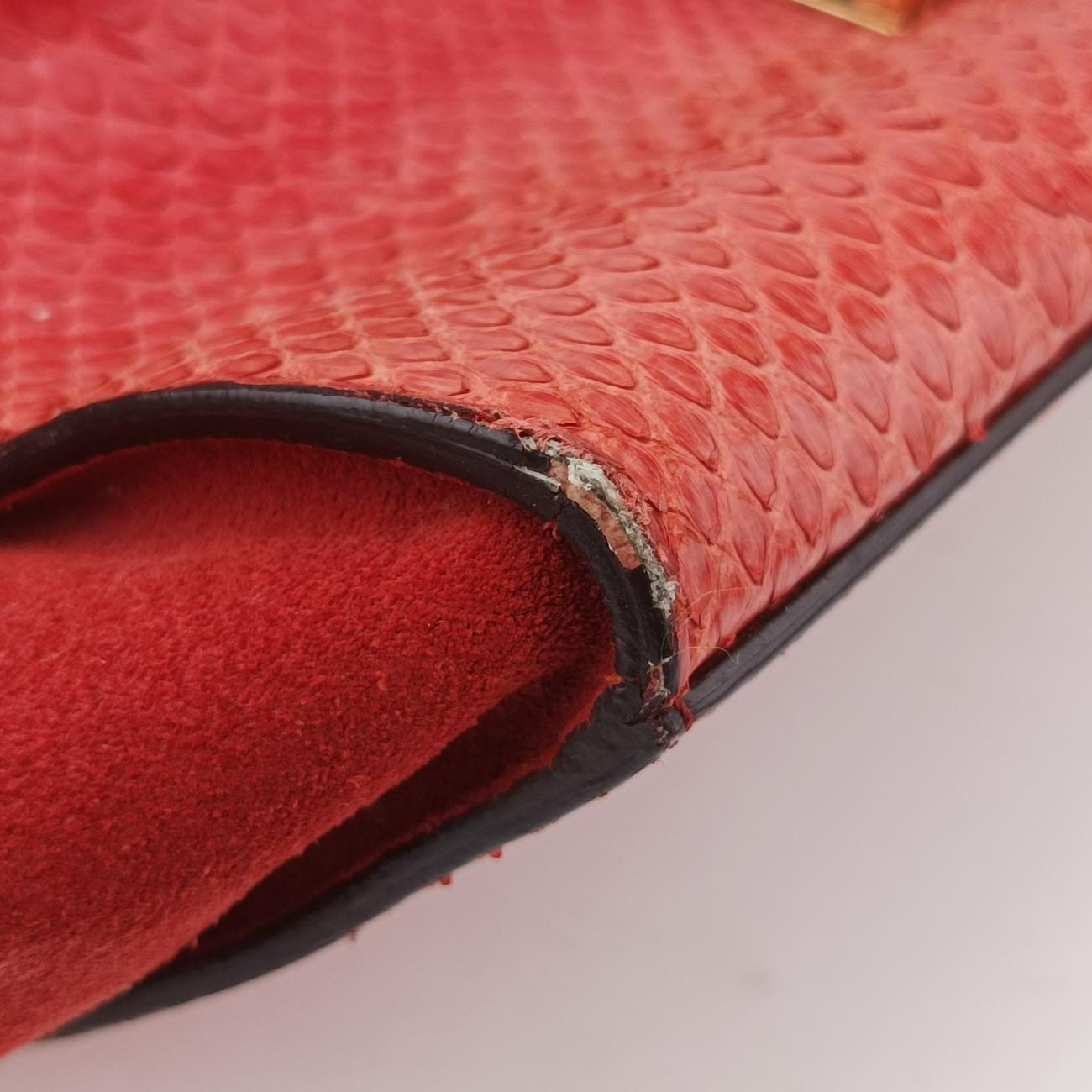 Trapèze orange Snakeskin × suede F-MP-0153トラペーズ オレンジ ヘビ革×スエード F-MP-0153