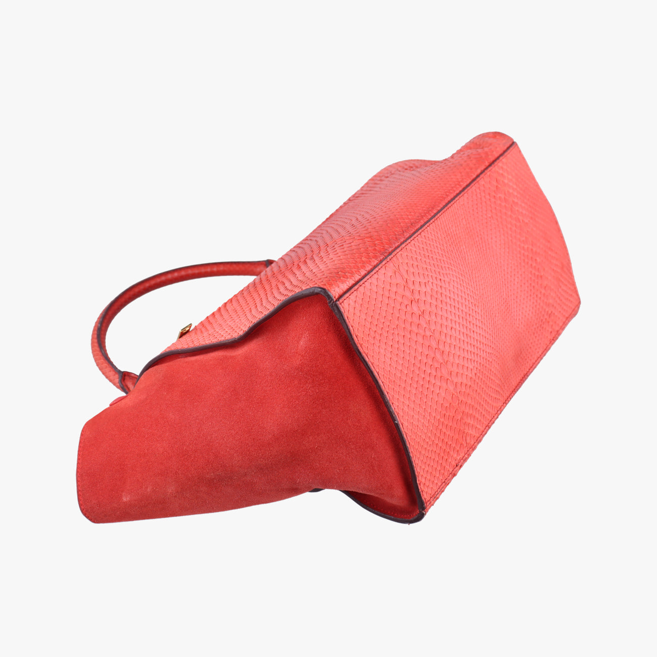 Trapèze orange Snakeskin × suede F-MP-0153トラペーズ オレンジ ヘビ革×スエード F-MP-0153