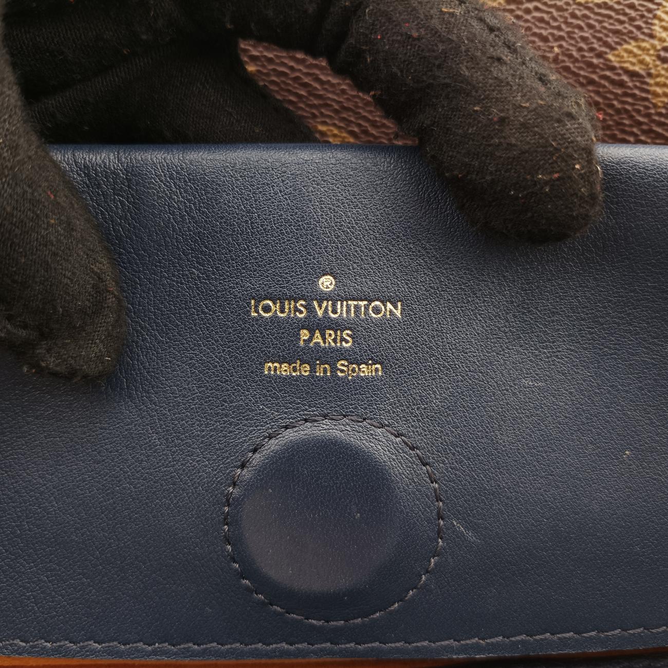 Tuileries Bezas Brown×Navy Monogram Canvas×calf leather M43154 CA4197テュイルリーブザス モノグラム/ブラウン系×ネイビー モノグラムキャンバス×カーフレザー M43154 CA4197