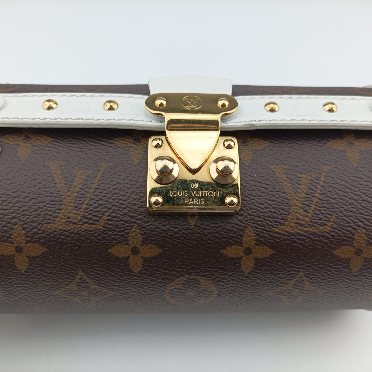 Papillon Trunk Brown×white Monogram Canvas×calf leather M81485 ICチップパピヨン トランク モノグラム/ブラウン系×ホワイト モノグラムキャンバス×カーフレザー M81485 ICチップ