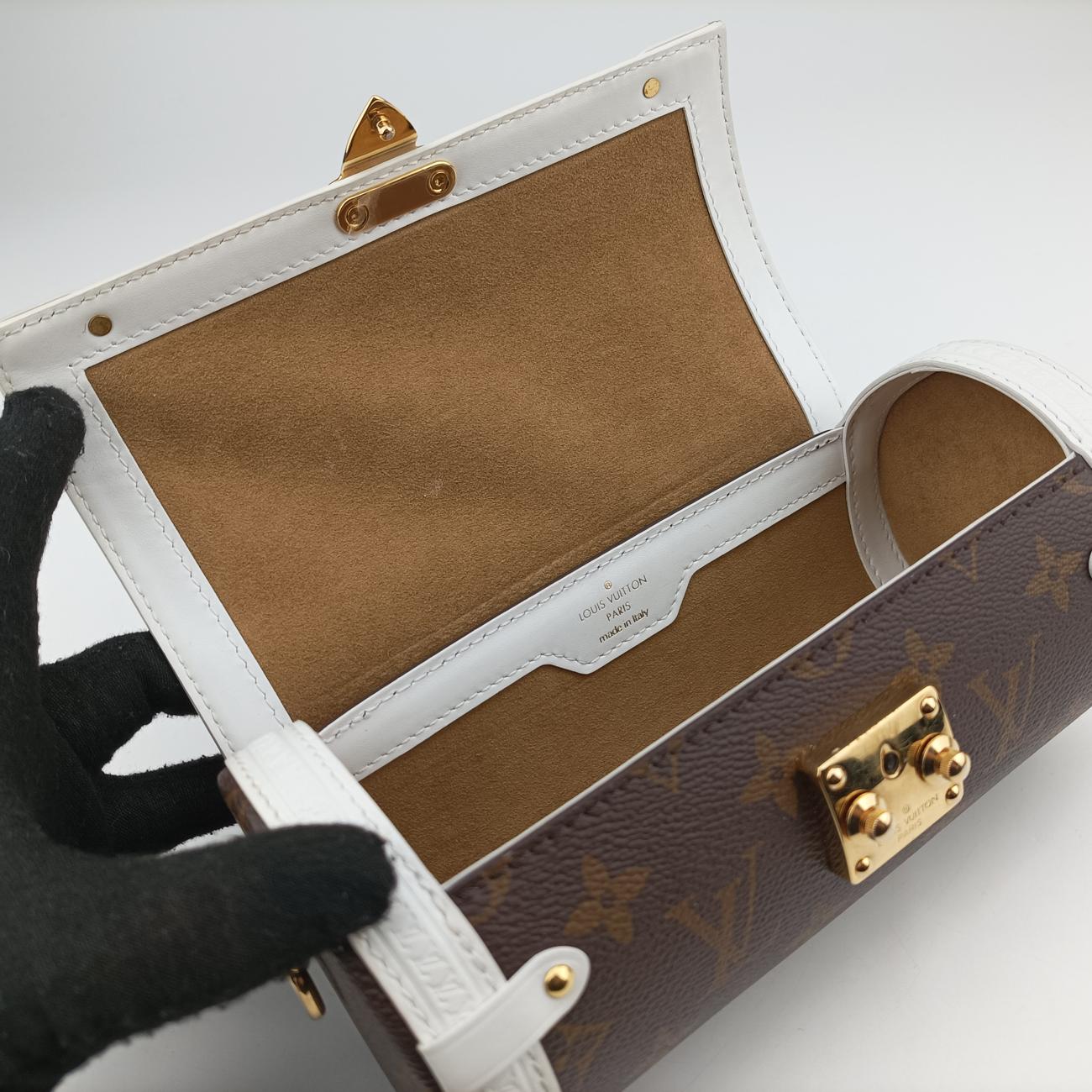 Papillon Trunk Brown×white Monogram Canvas×calf leather M81485 ICチップパピヨン トランク モノグラム/ブラウン系×ホワイト モノグラムキャンバス×カーフレザー M81485 ICチップ