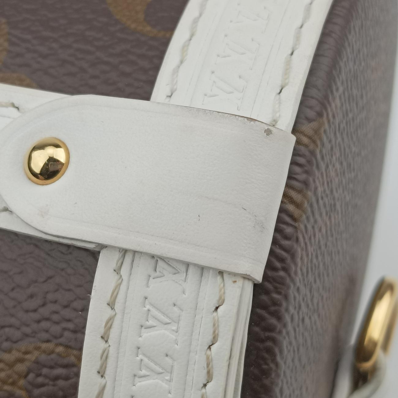 Papillon Trunk Brown×white Monogram Canvas×calf leather M81485 ICチップパピヨン トランク モノグラム/ブラウン系×ホワイト モノグラムキャンバス×カーフレザー M81485 ICチップ