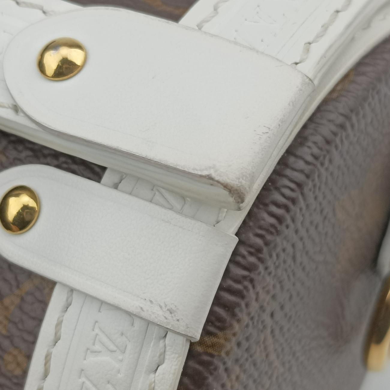 Papillon Trunk Brown×white Monogram Canvas×calf leather M81485 ICチップパピヨン トランク モノグラム/ブラウン系×ホワイト モノグラムキャンバス×カーフレザー M81485 ICチップ