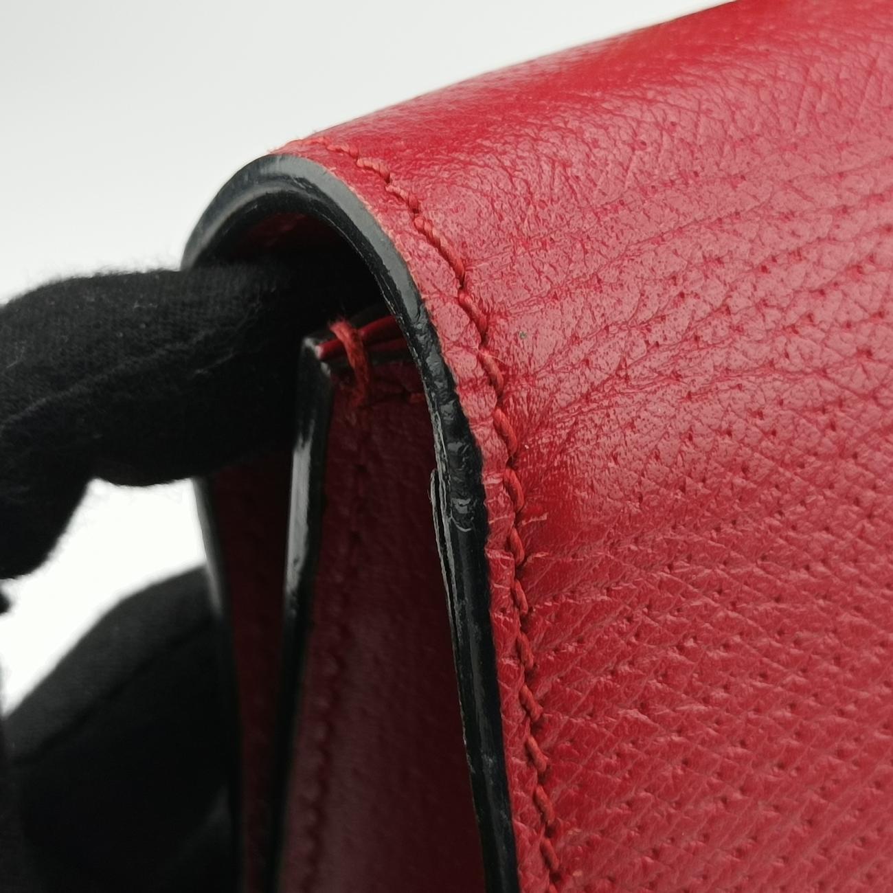 Bamboo Web butterfly Red×Multicolour Leather 488691 D022769366バンブー ウェビングライン バタフライ レッド×マルチカラー レザー 488691 D022769366