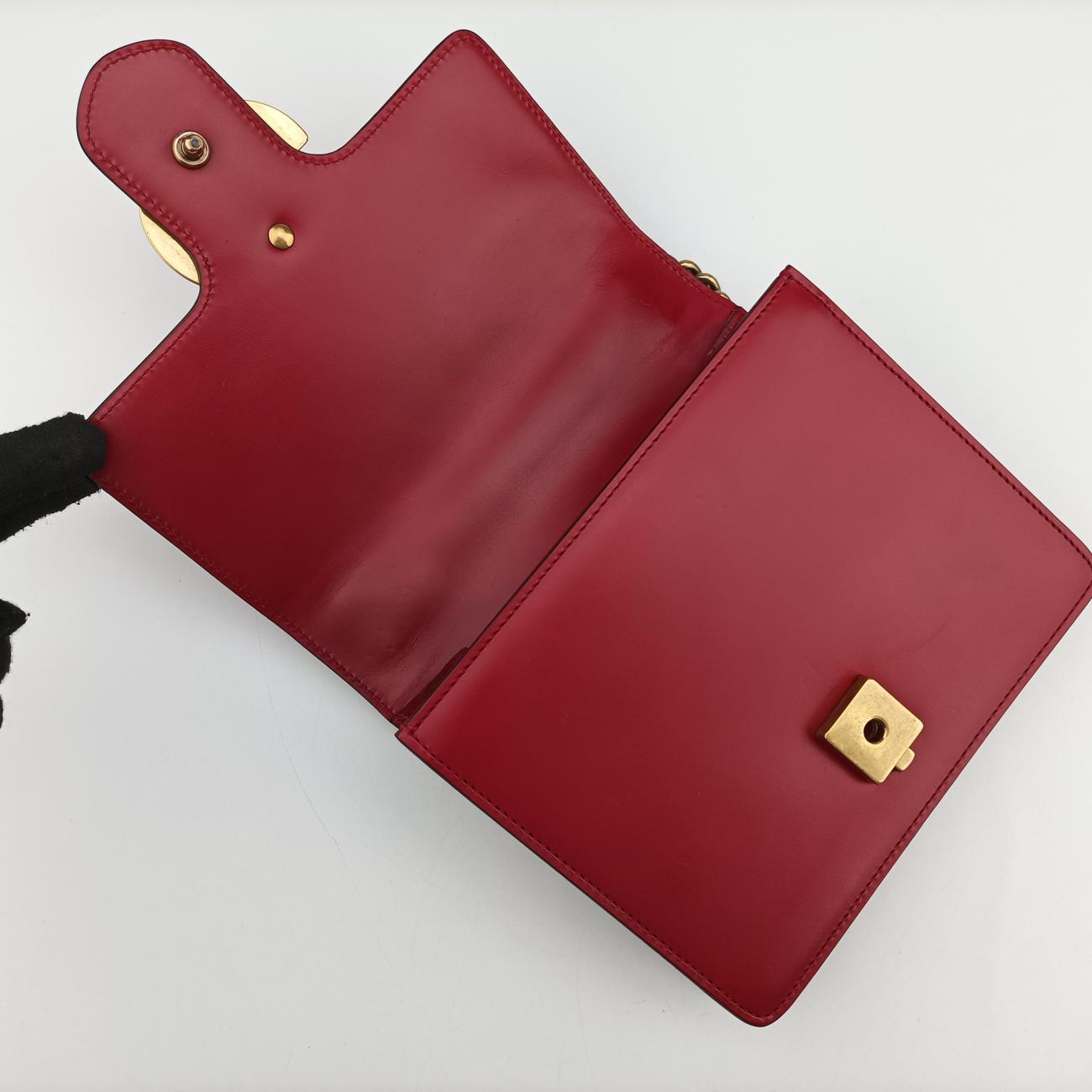 GG Marmont Red Leather 431384 E019728727GGマーモント レッド レザー 431384 E019728727