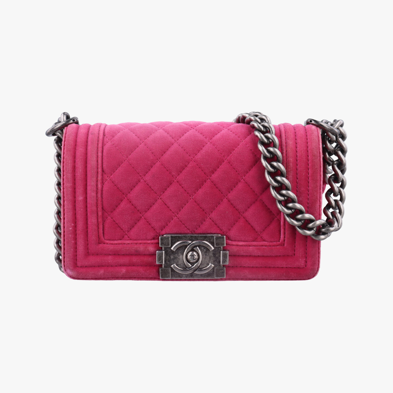 BOY CHANEL Rose velour A67416 18372057ボーイシャネル ローズ レッド ベロア A67416 18372057