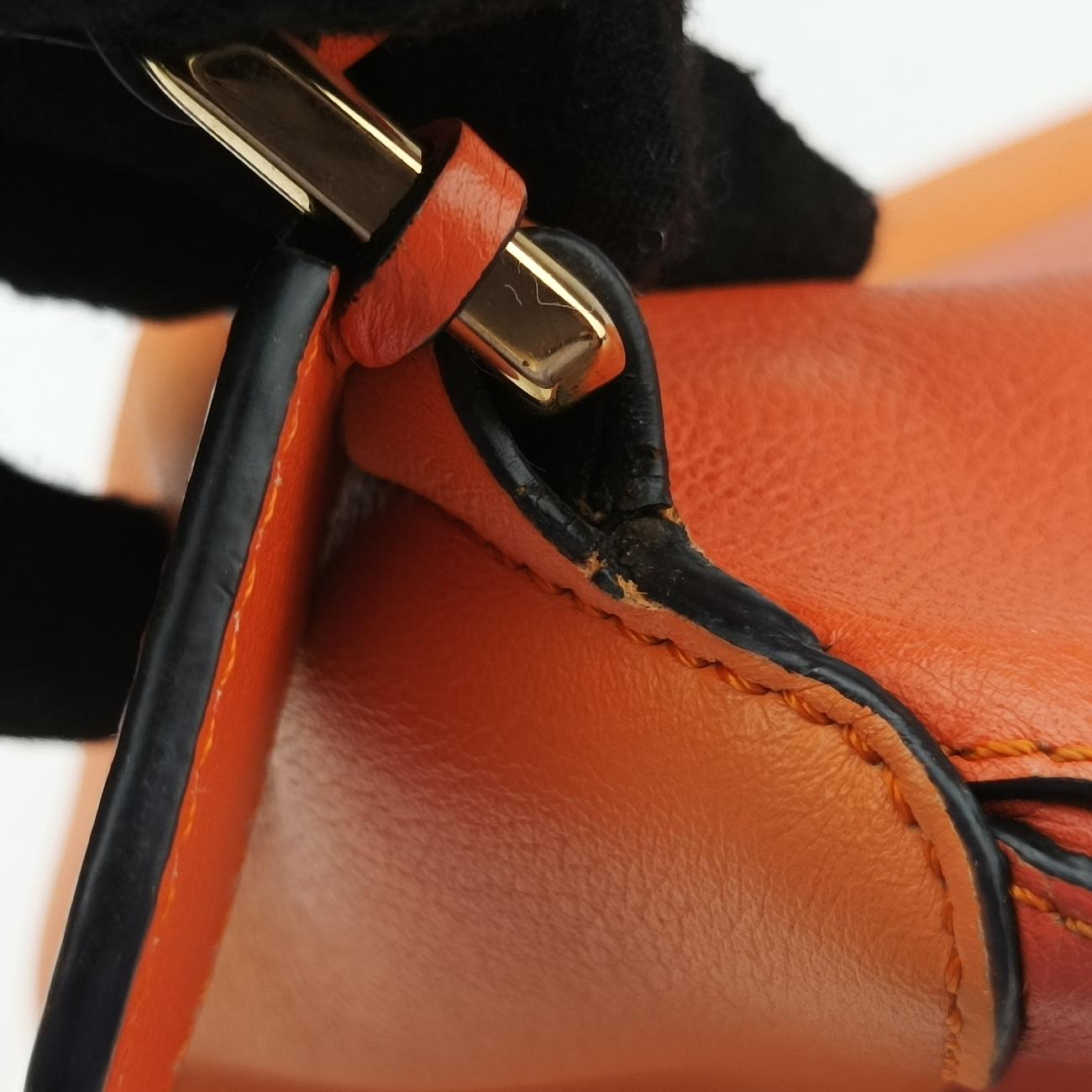 Puzzle Bag Medium orange×Multicolour Leather 061710パズルバッグ ミディアム オレンジ×マルチカラー レザー 061710