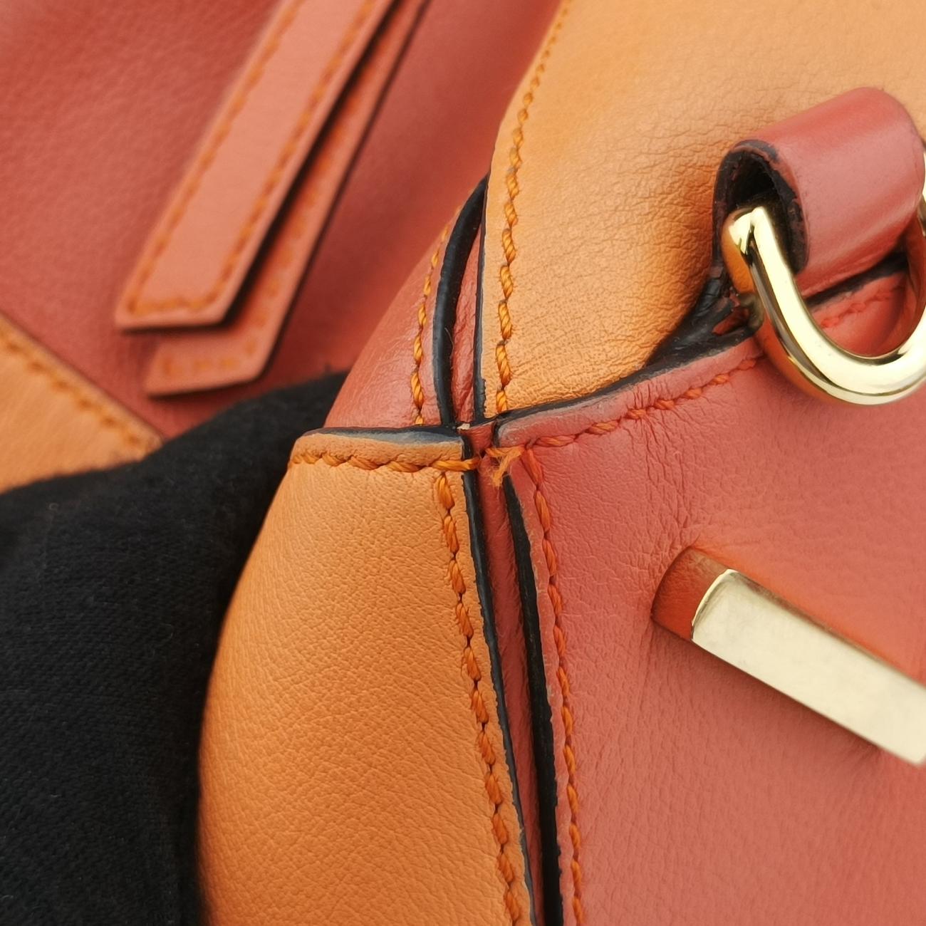 Puzzle Bag Medium orange×Multicolour Leather 061710パズルバッグ ミディアム オレンジ×マルチカラー レザー 061710