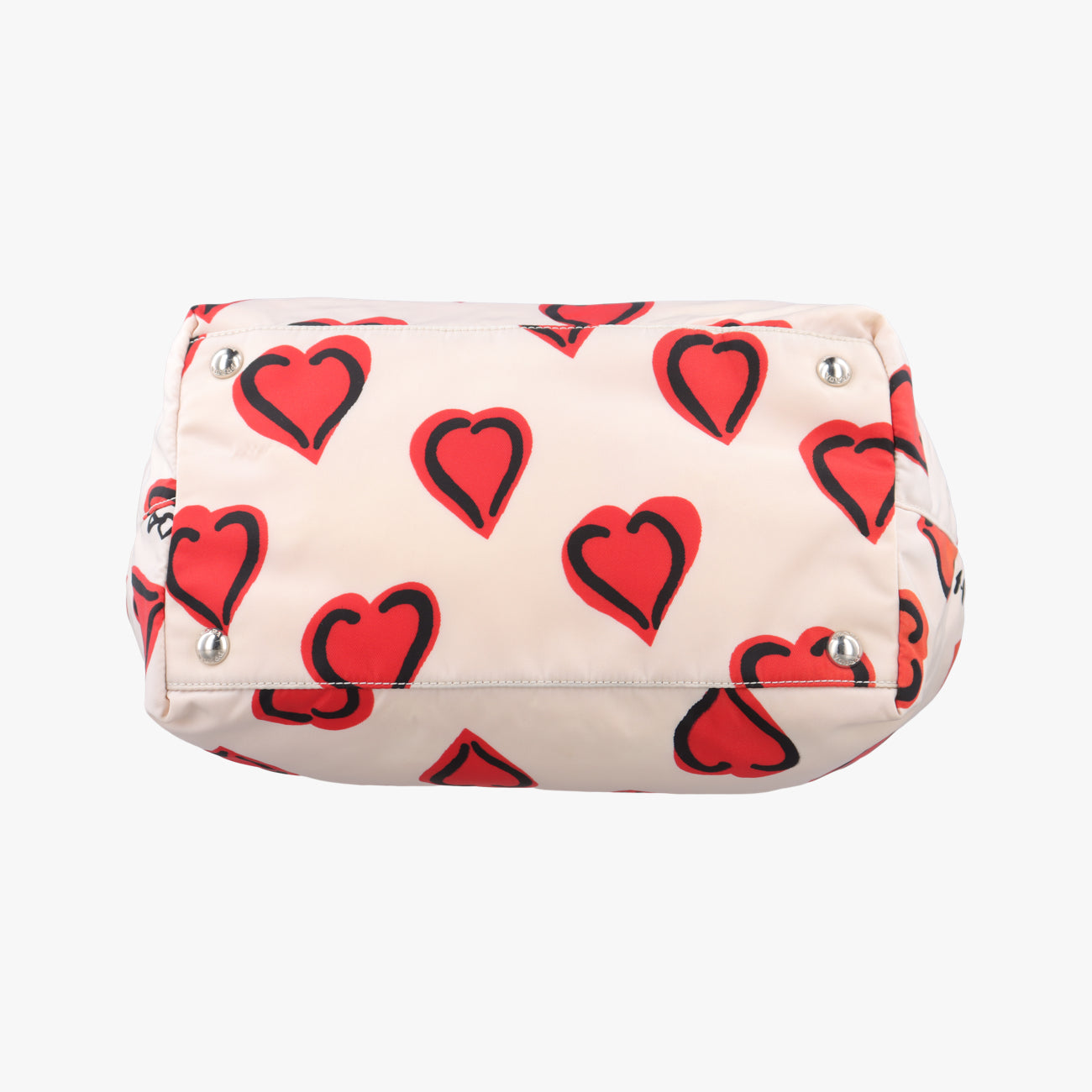 Heart Pattern White× Red× black Nylon 14ハートパターン ホワイト×レッド×ブラック ナイロン 14