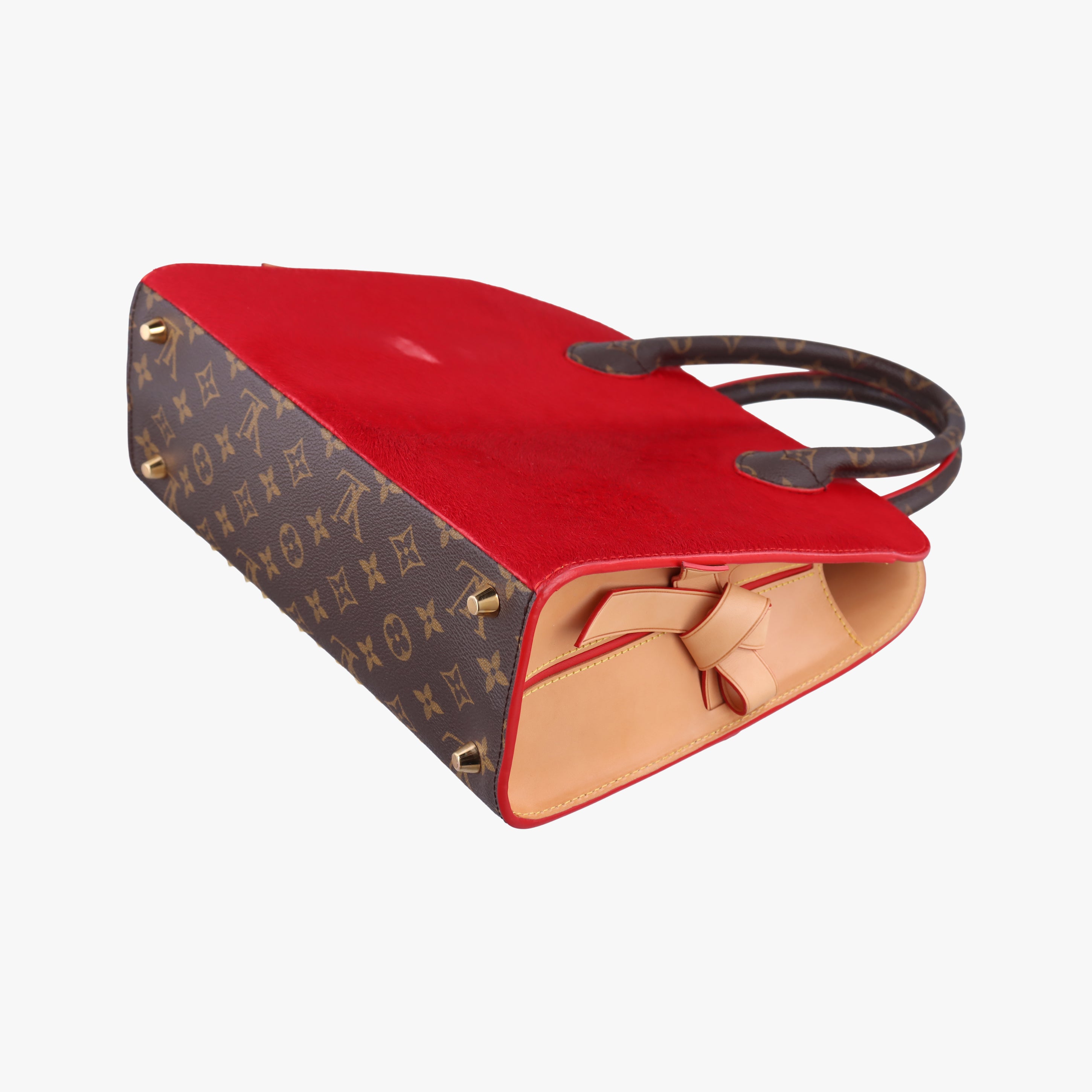 Monogram Studs Icono Brown×red×beige Monogram Canvas×calf leather×ponyhair M41234 DR4154モノグラム スタッズ アイコノ モノグラム/ブラウン系×レッド×ベージュ モノグラムキャンバス×カーフレザー ×ハラコ M41234 DR4154