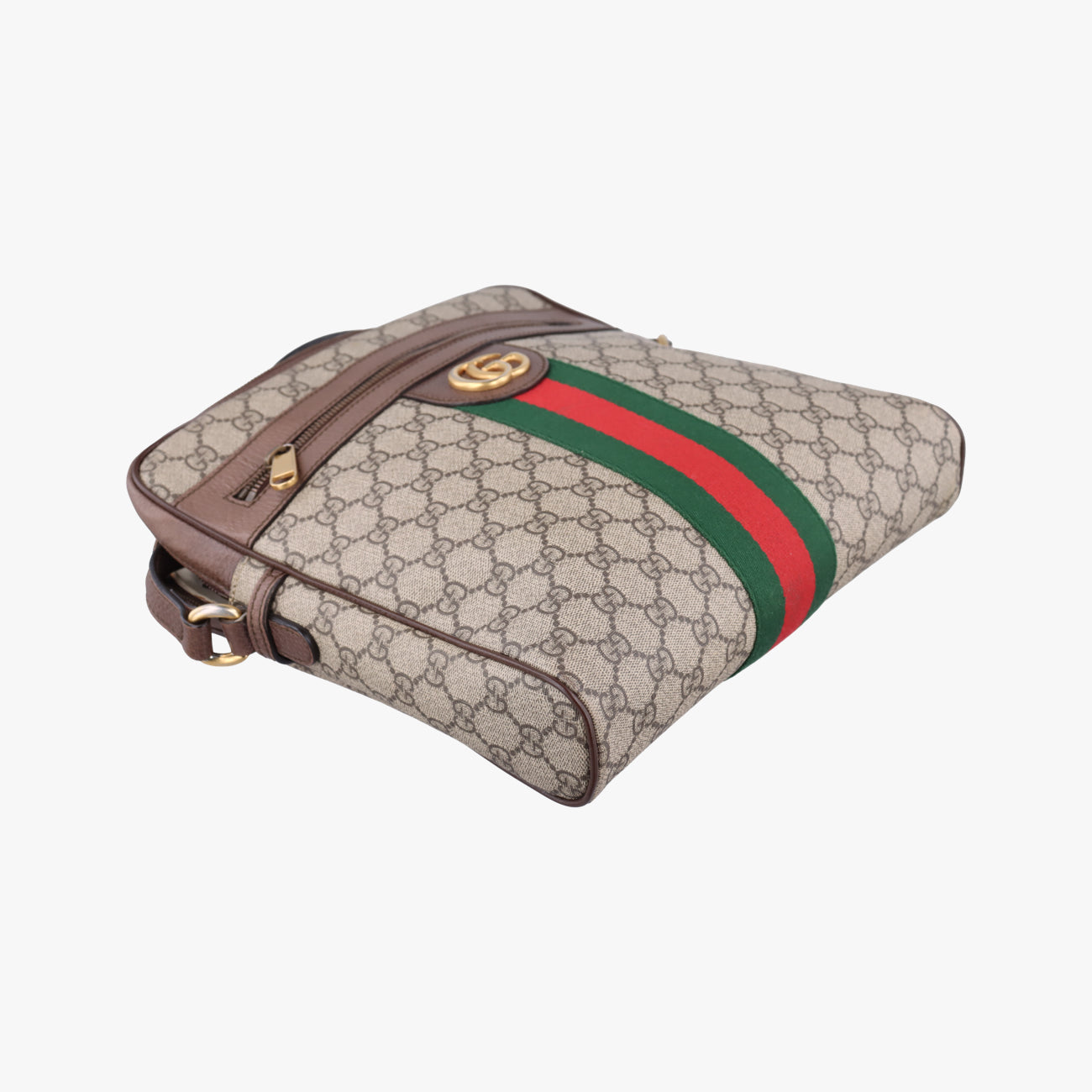 Ophidia Brown x Red x Green PVC coated canvas 547934 C028533800オフィディア ブラウン×レッド×グリーン PVCコーティングキャンバス 547934 C028533800