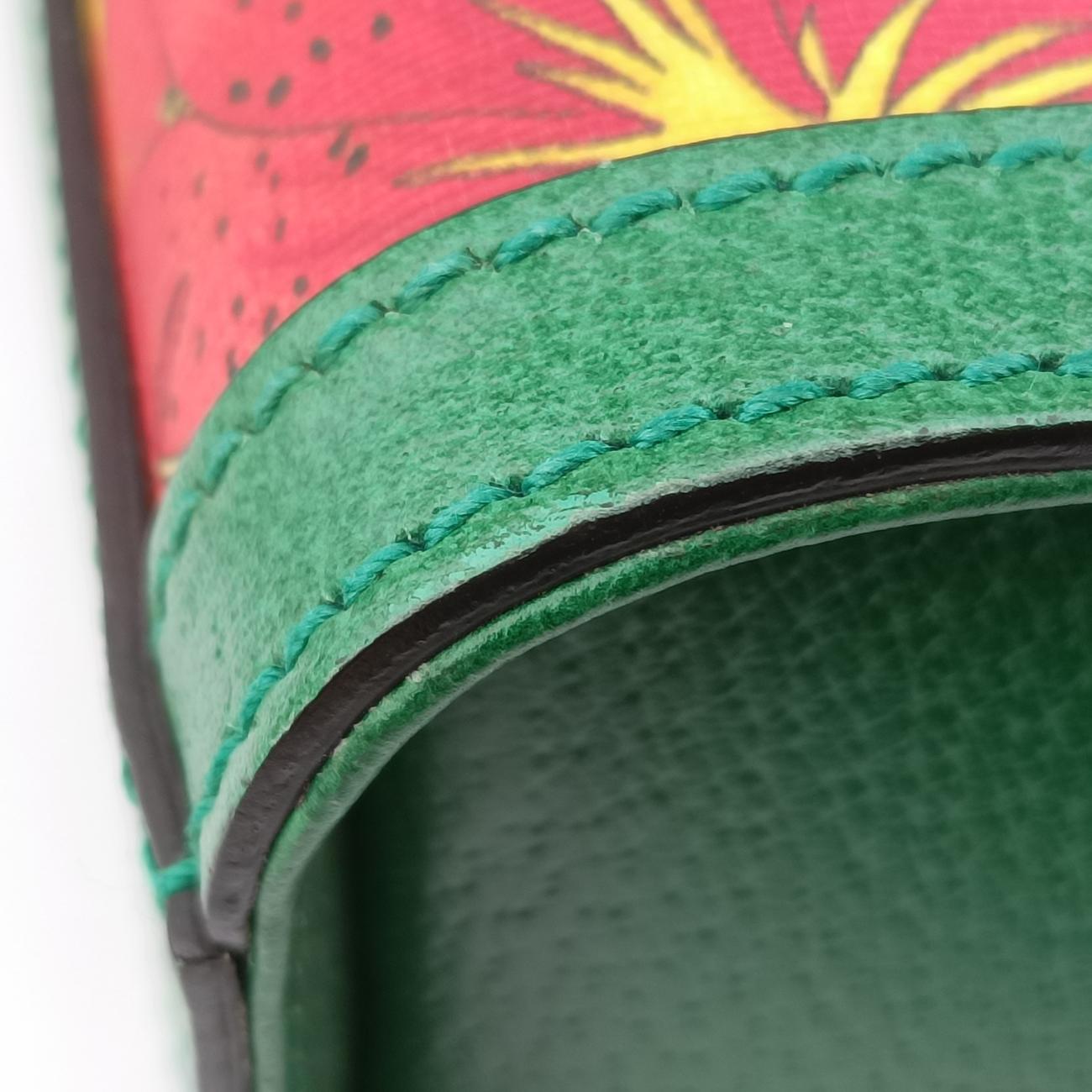 Ophidia Beige×Green×Multicolour PVC coated canvas 547551 F030575041オフィディア ベージュ×グリーン×マルチカラー PVCコーティングキャンバス 547551 F030575041