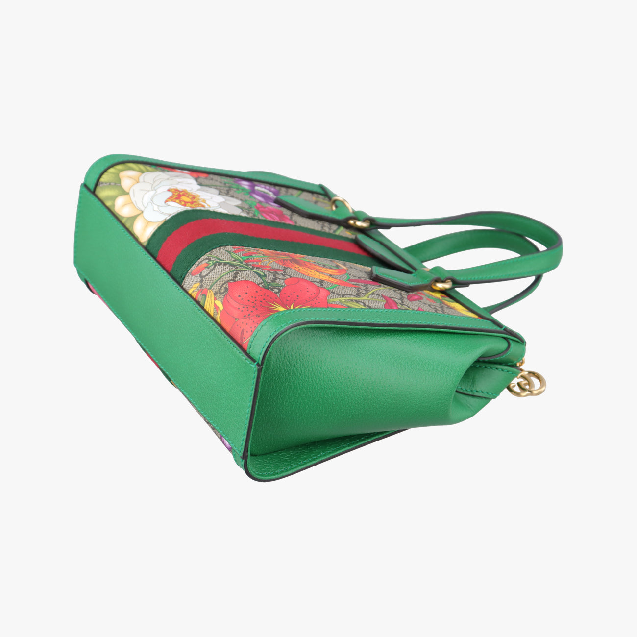 Ophidia Beige×Green×Multicolour PVC coated canvas 547551 F030575041オフィディア ベージュ×グリーン×マルチカラー PVCコーティングキャンバス 547551 F030575041