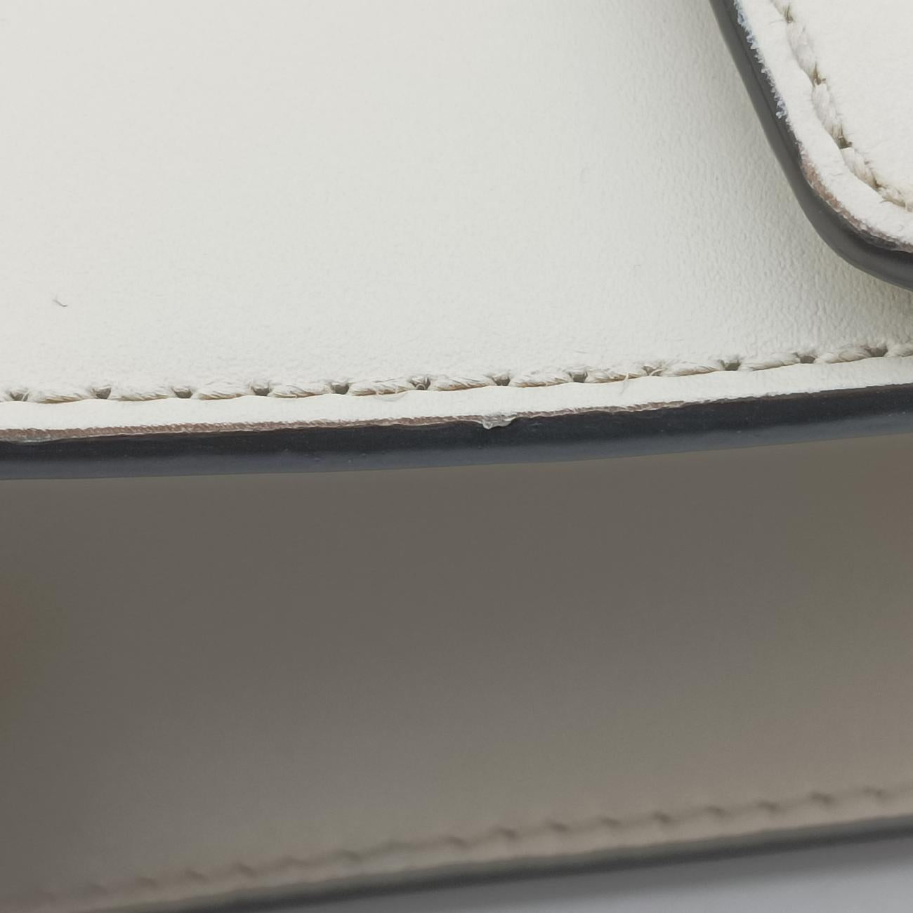 Sylvie white× black× red Leather 421882 I022123214シルヴィ ホワイト×ブラック×レッド レザー 421882 I022123214