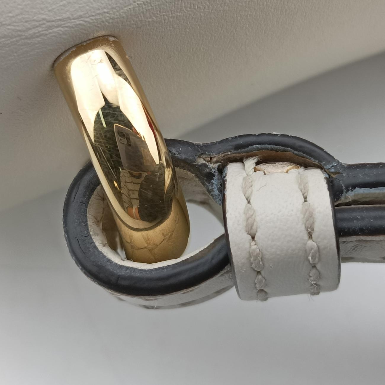 Sylvie white× black× red Leather 421882 I022123214シルヴィ ホワイト×ブラック×レッド レザー 421882 I022123214