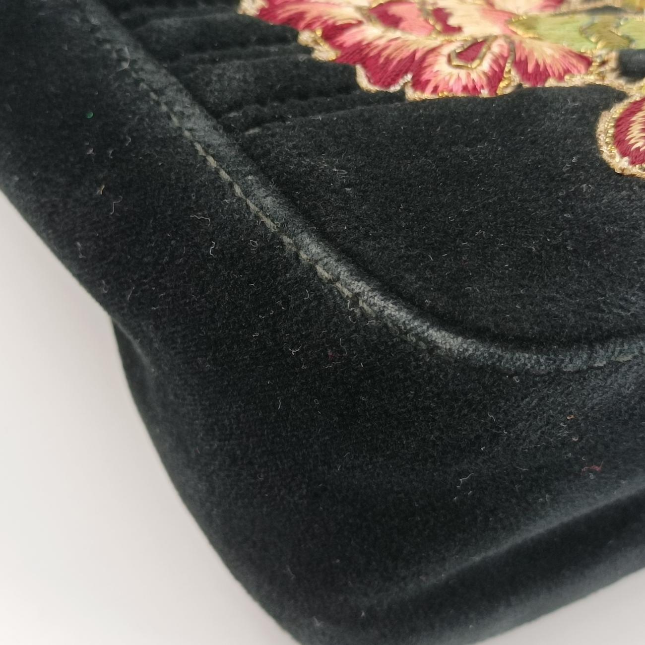 GG Marmont Black×multicolor velour 443496 E022580653GGマーモント ブラック×マルチカラー ベルベット 443496 E022580653