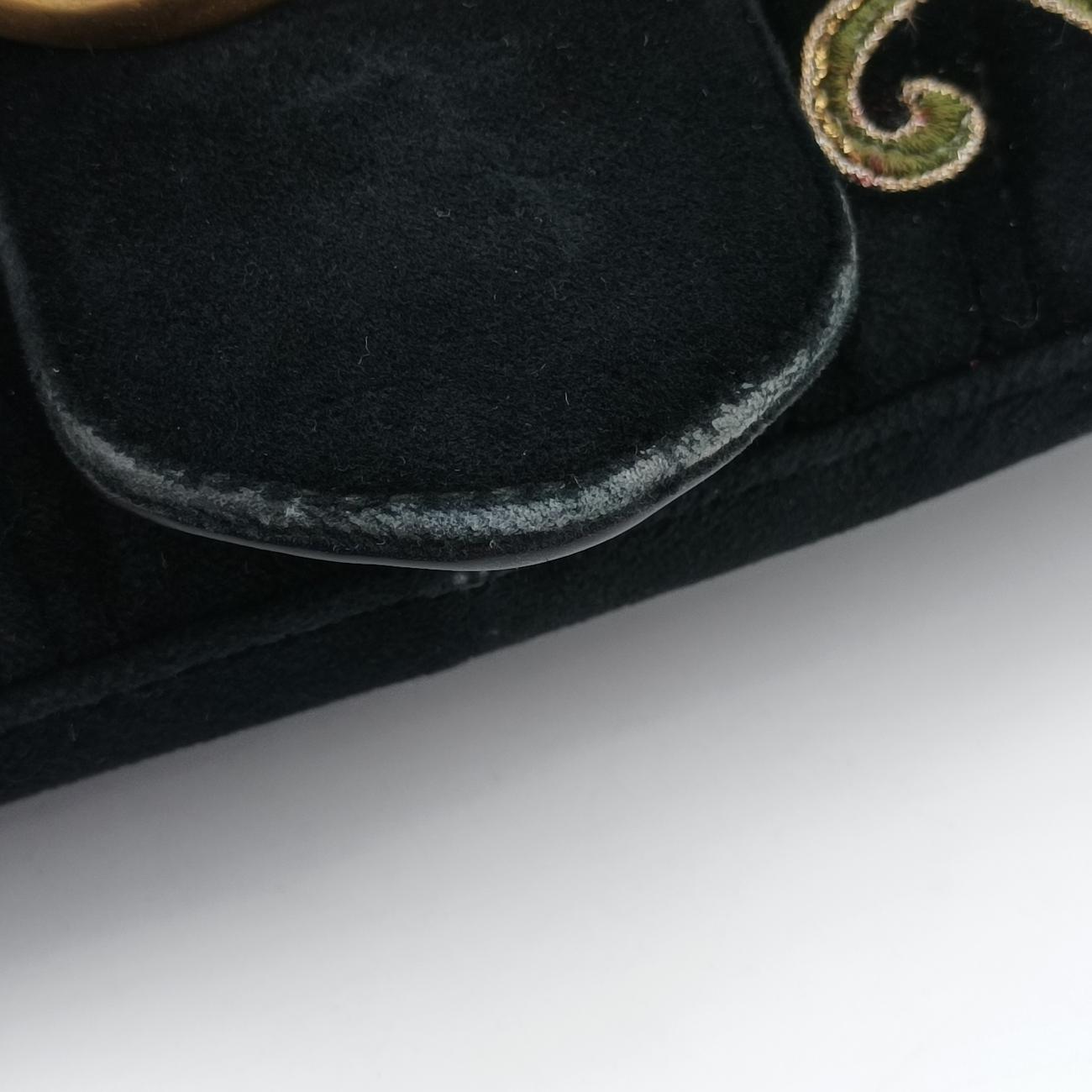 GG Marmont Black×multicolor velour 443496 E022580653GGマーモント ブラック×マルチカラー ベルベット 443496 E022580653