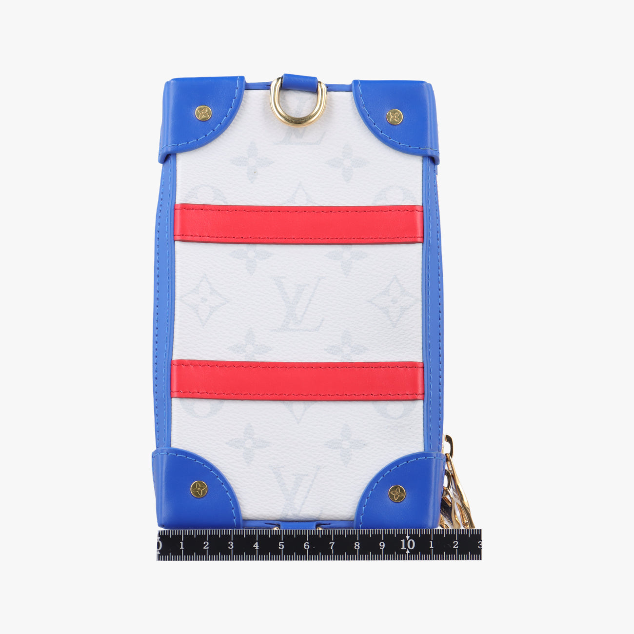 LV x NBA SOFT TRANK PHONE BOX Antarctica x Red x White Monogram Canvas×calf leather M80101 TJ4220 IC ChipLV x NBA ソフトトランク フォーンボックス アンタークティカ×レッド×ホワイト モノグラムキャンバス×カーフレザー M80101 TJ4220 ICチップ