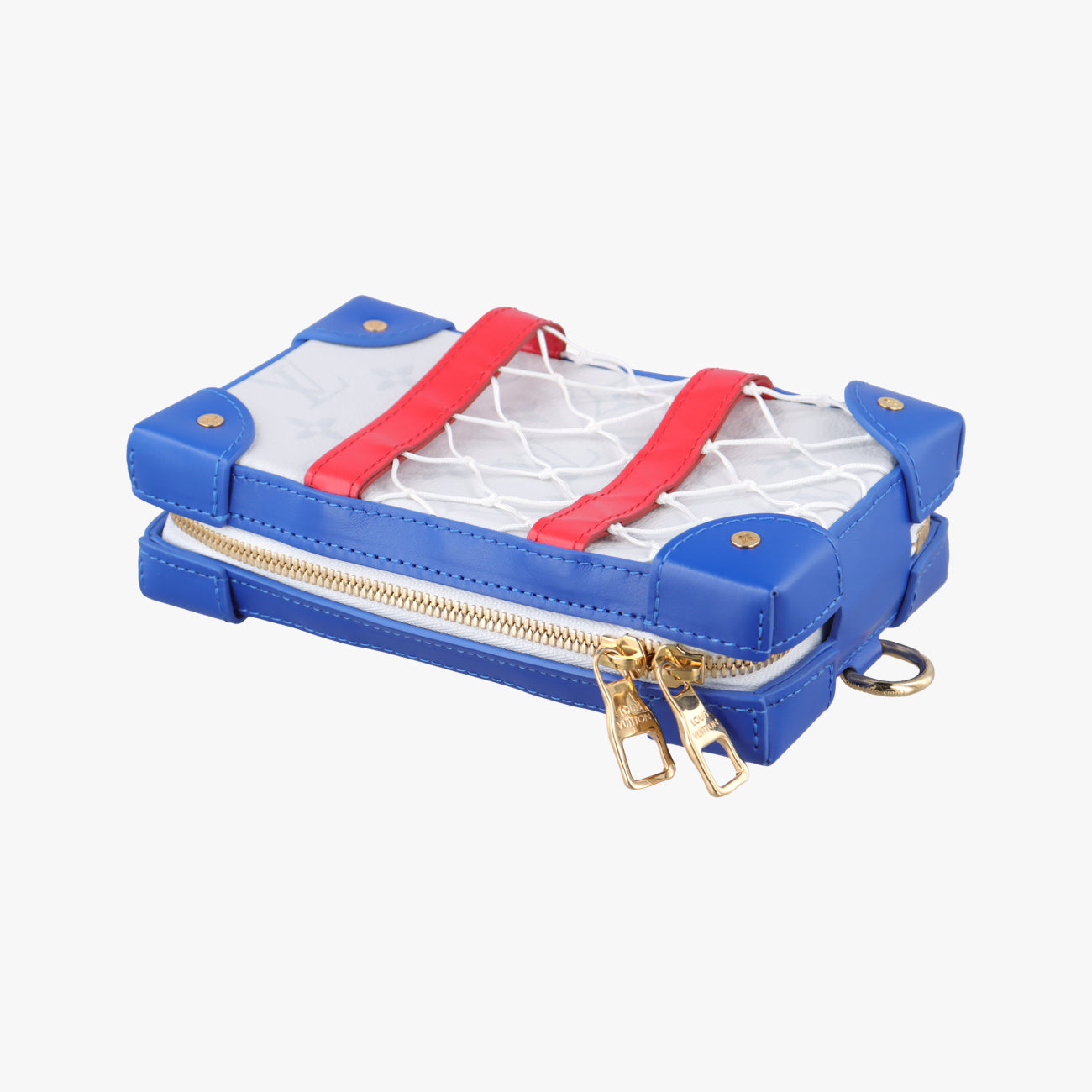 LV x NBA SOFT TRANK PHONE BOX Antarctica x Red x White Monogram Canvas×calf leather M80101 TJ4220 IC ChipLV x NBA ソフトトランク フォーンボックス アンタークティカ×レッド×ホワイト モノグラムキャンバス×カーフレザー M80101 TJ4220 ICチップ