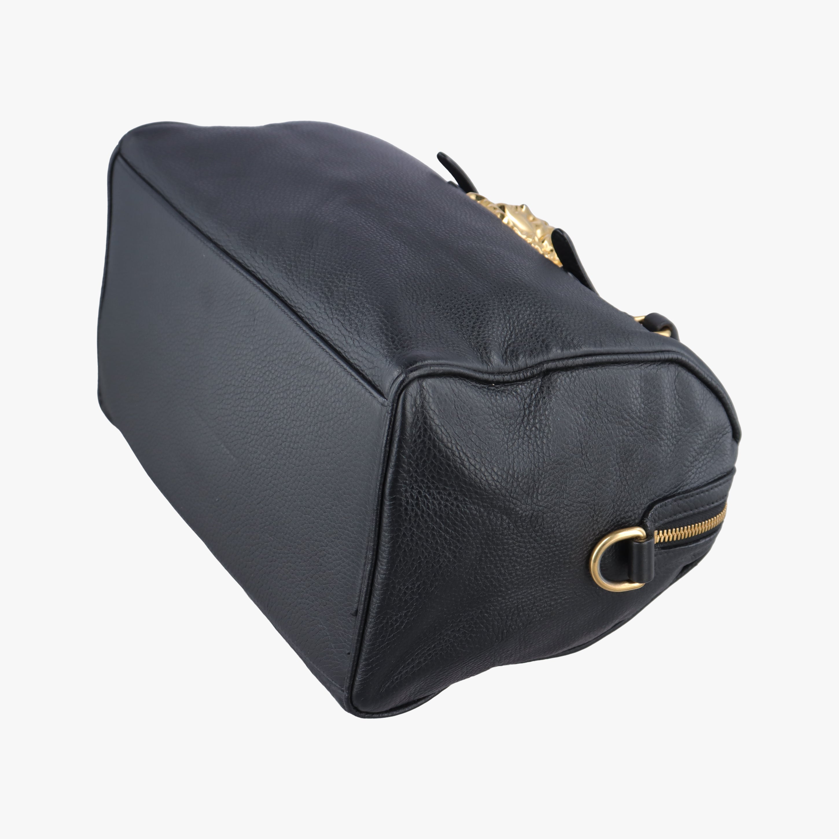 La Medusa Palazzo bowling Black Leather CLG072305365918ラ メドゥーサ パラッツォ ボウリング ブラック レザー CLG072305365918