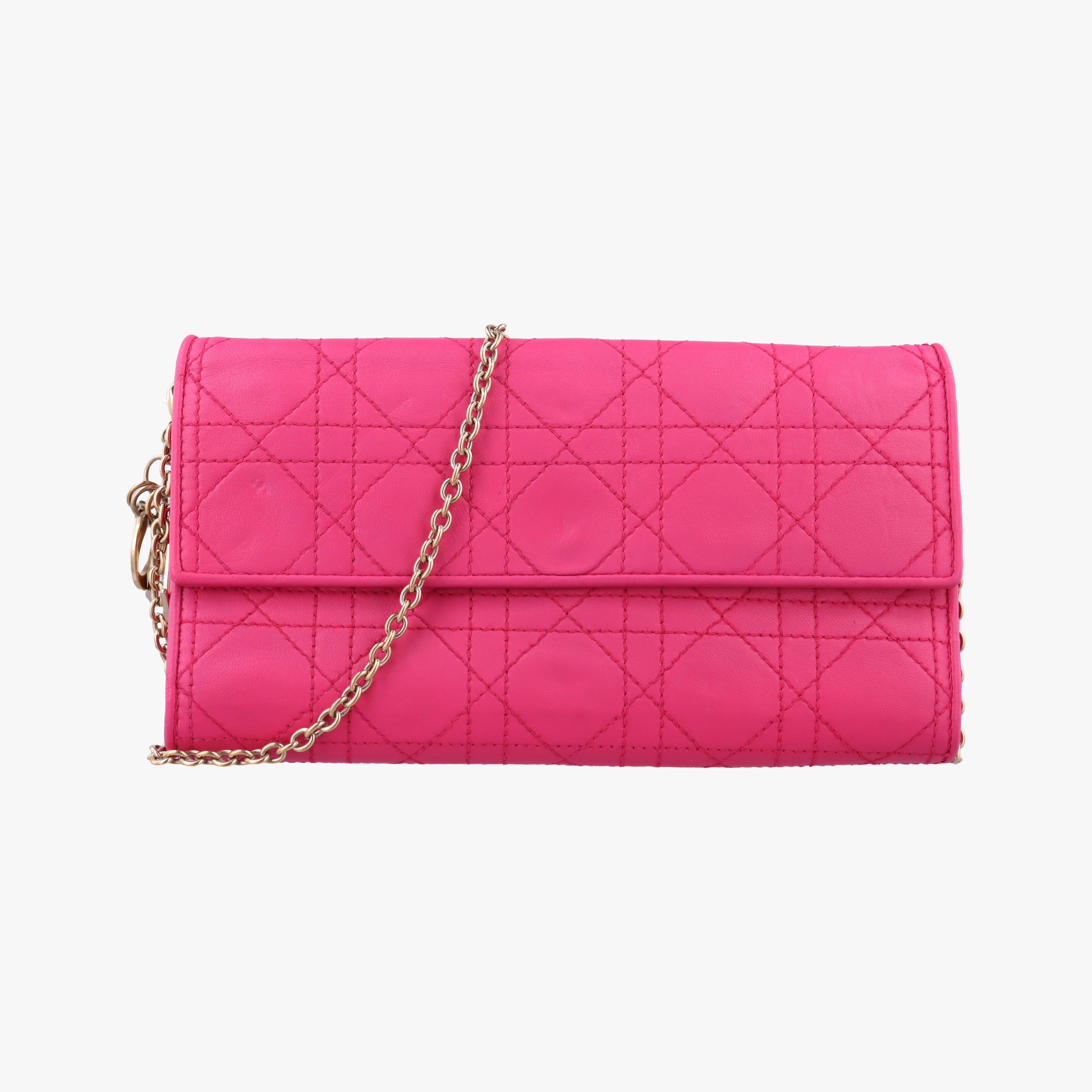 Lady Dior cannage Pink lambskin 02-LU-0143レディディオール カナージュ ピンク ラムスキン 02-LU-0143