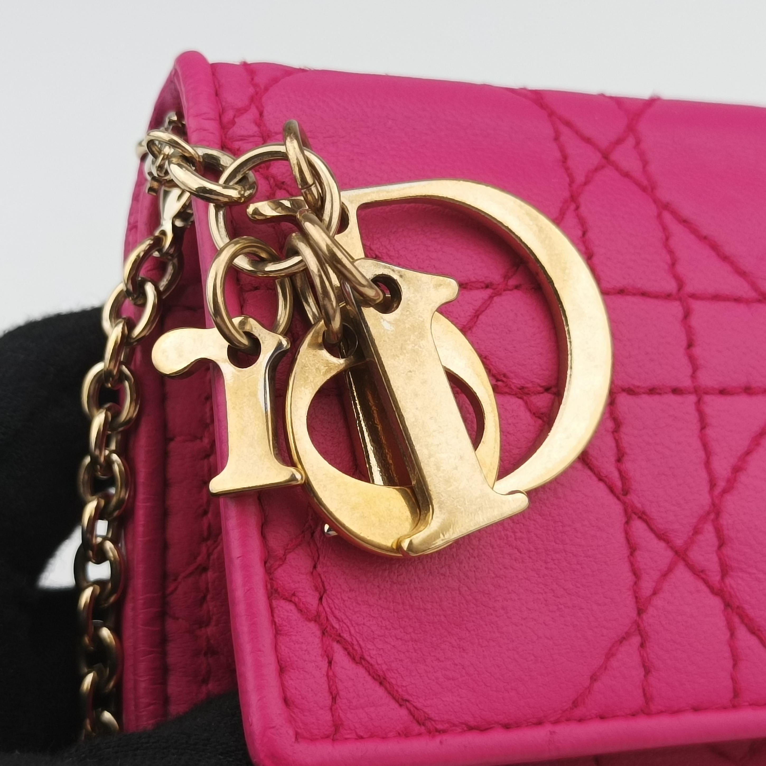 Lady Dior cannage Pink lambskin 02-LU-0143レディディオール カナージュ ピンク ラムスキン 02-LU-0143