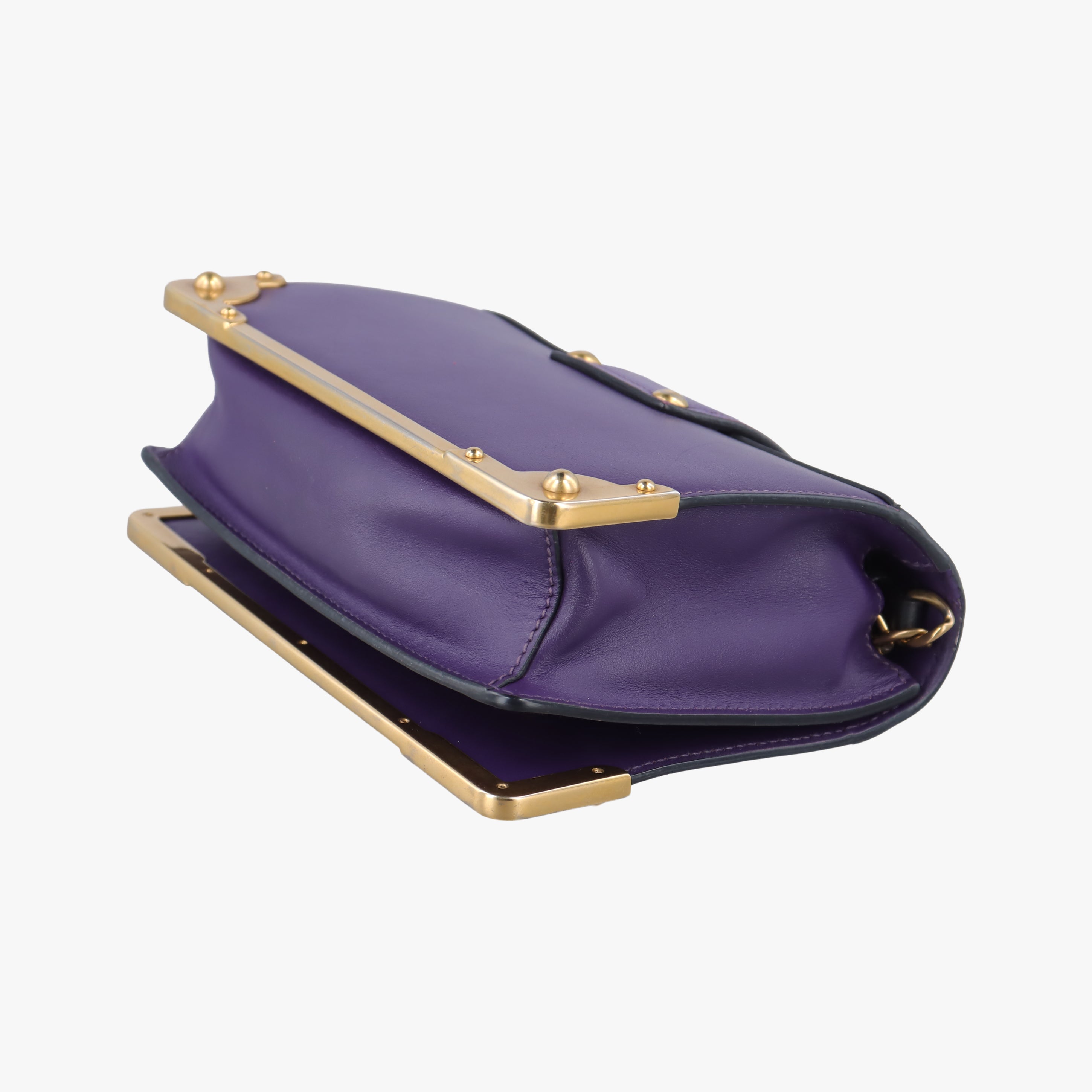 Cahier Purple×Black Leather×SAFFIANO 1BD045 25カイエ パープル×ブラック レザー×サフィアーノ 1BD045 25