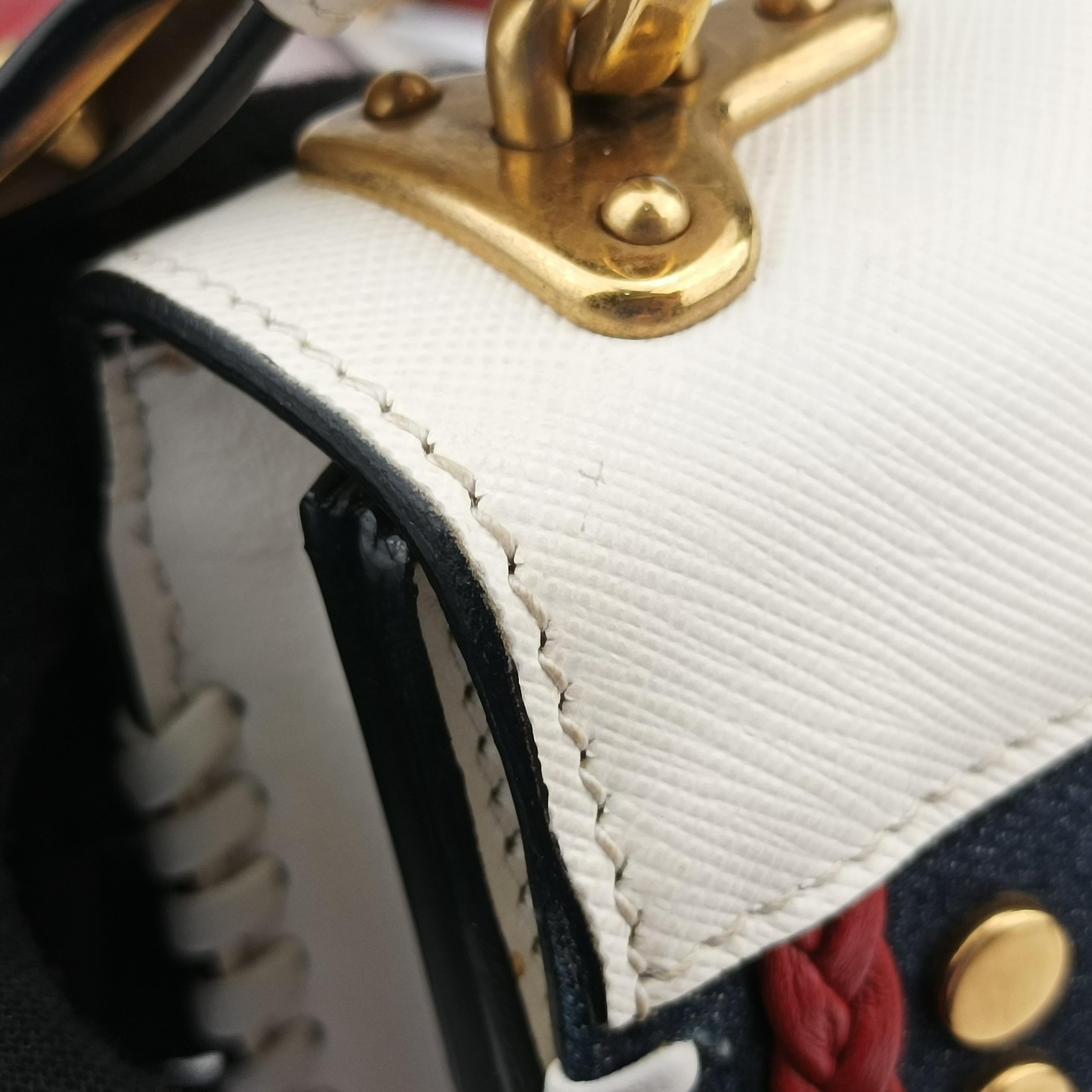 Cahier tassen Leder Multicolour Leather×Denim 1BD045 25カイエ タッセン レダー マルチカラー レザー×デニム 1BD045 25