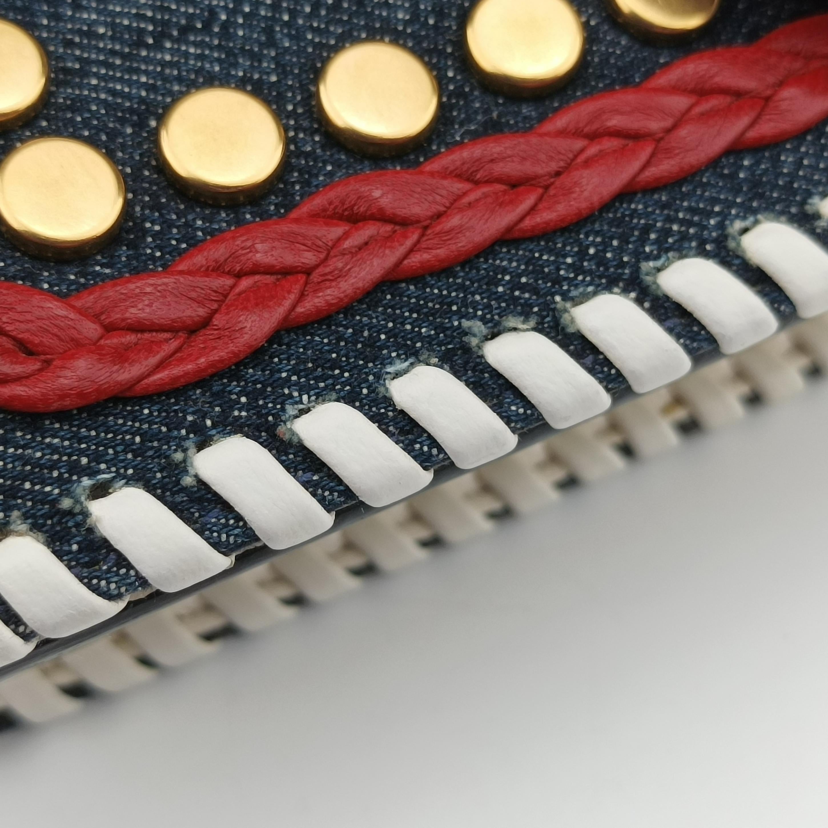 Cahier tassen Leder Multicolour Leather×Denim 1BD045 25カイエ タッセン レダー マルチカラー レザー×デニム 1BD045 25