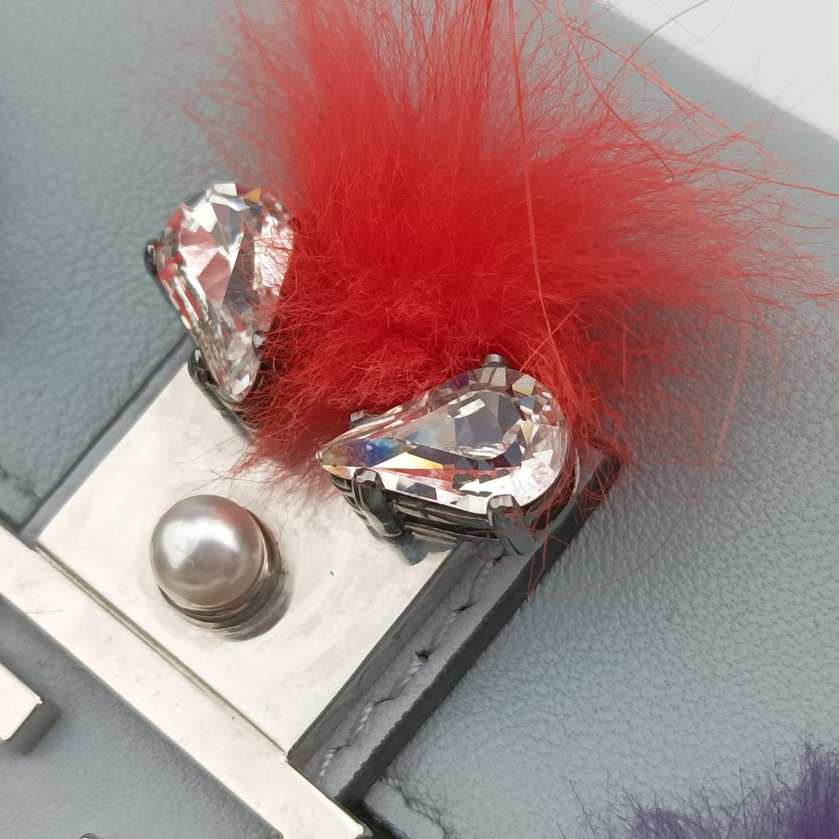 monster micro Baguette Blue×Multicolour Leather 8M0354 8M0354-3ZQ-169-3355モンスターマイクロバケット ブルー×マルチカラー レザー 8M0354 8M0354-3ZQ-169-3355