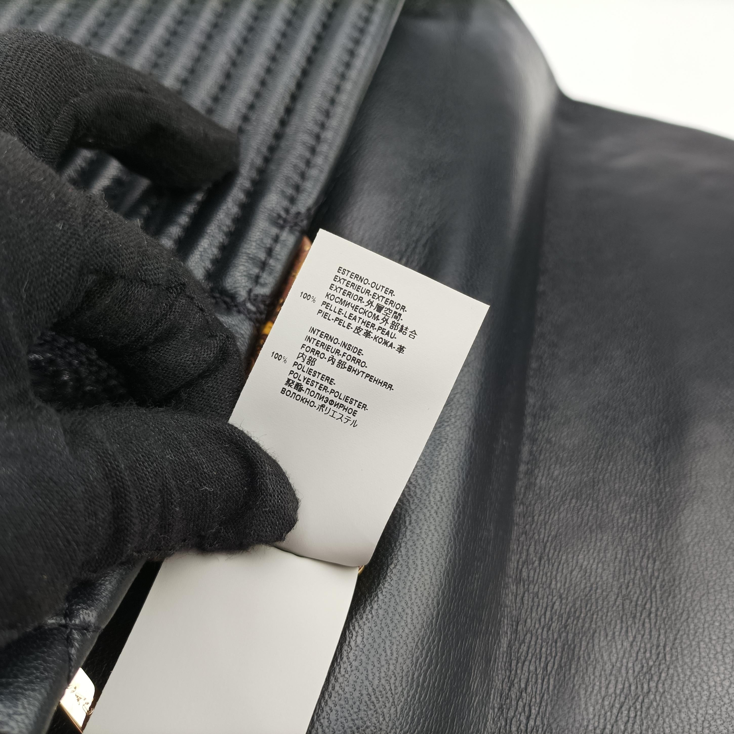 Embossed Leather Talia Vanitas Black Leather エンボス レザー タリア ヴァニタス ブラック レザー