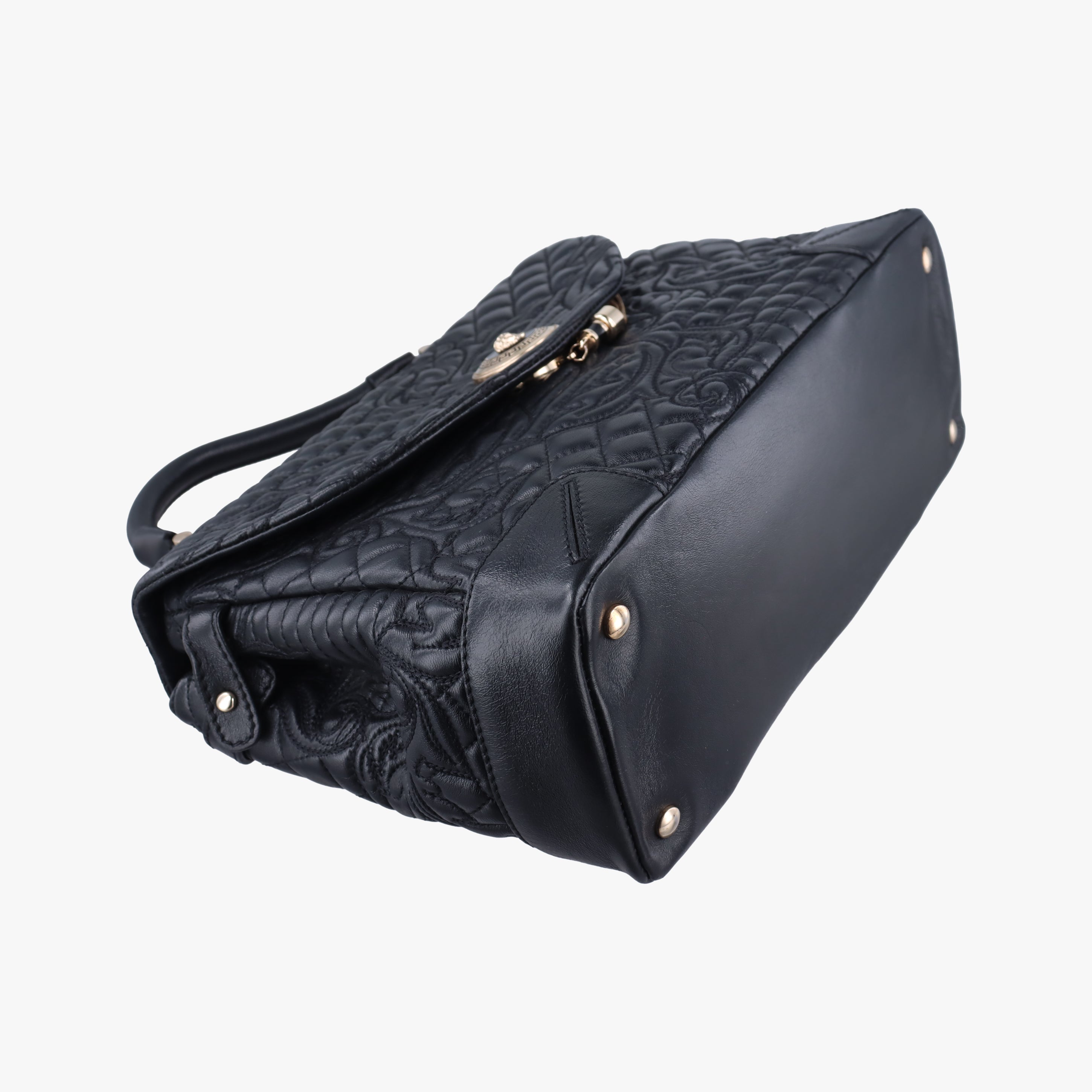 Embossed Leather Talia Vanitas Black Leather エンボス レザー タリア ヴァニタス ブラック レザー